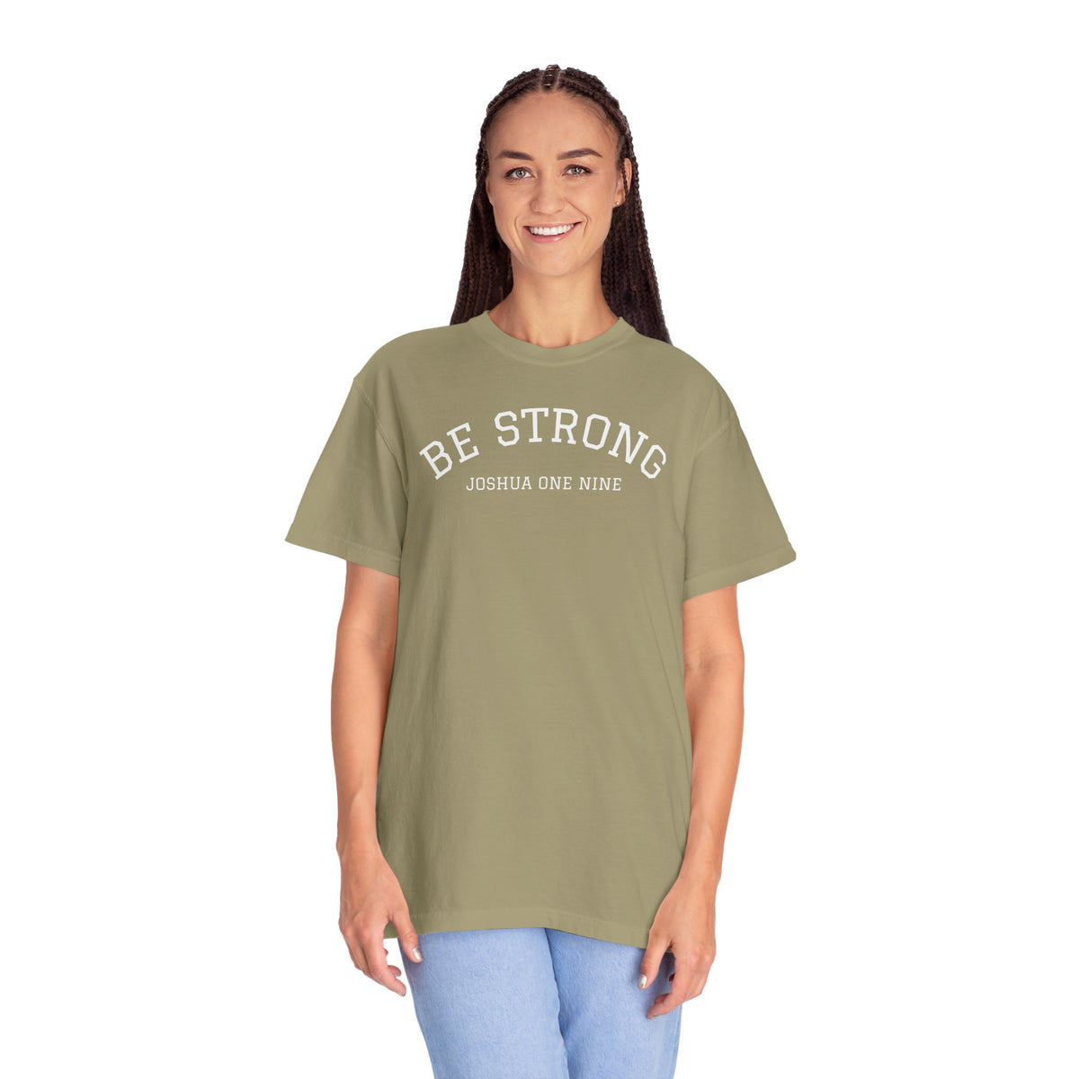 01 - Multi Colors  “Be Strong Joshua One Nine” Plain Back Store Graphic T-Shirt