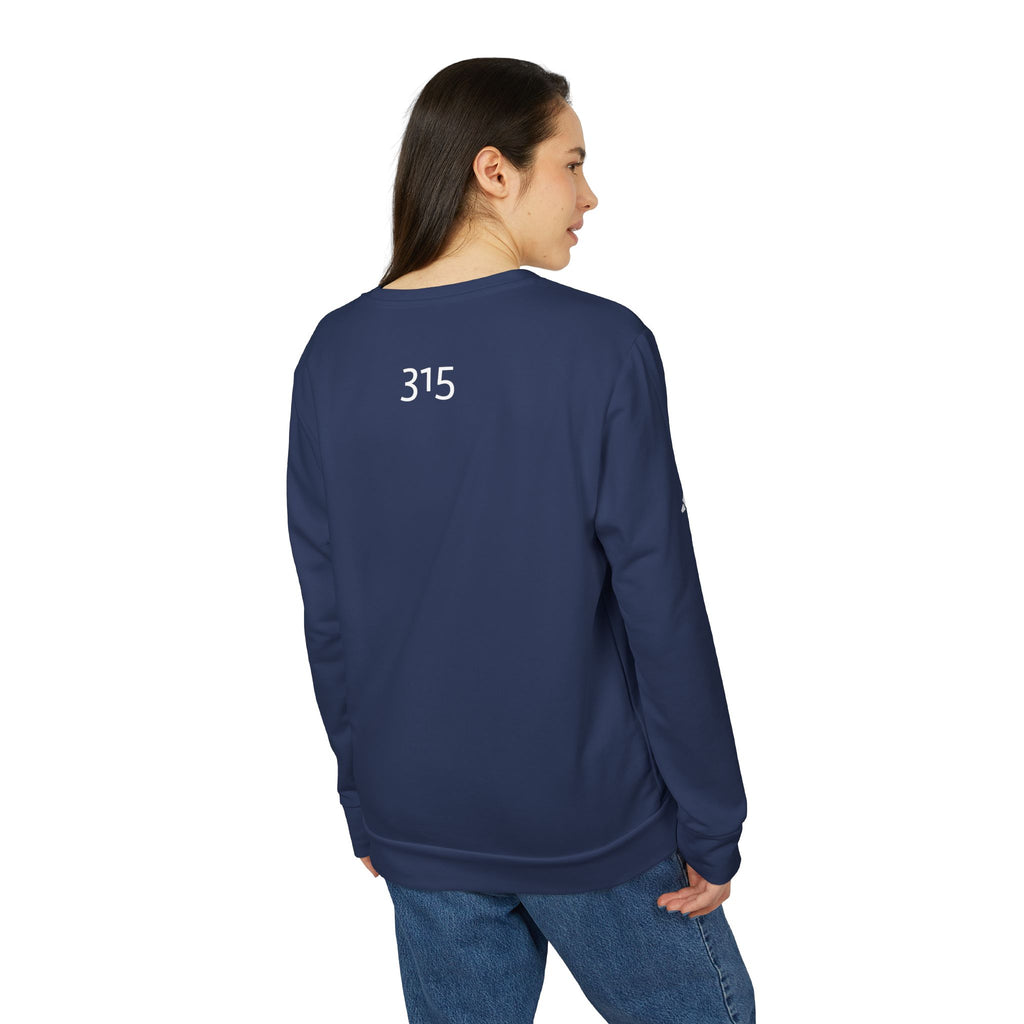 15 - Three Fifteen Overlay Adidas Multi Color Crewneck Sweatshirt — Subtle Logo Fleece