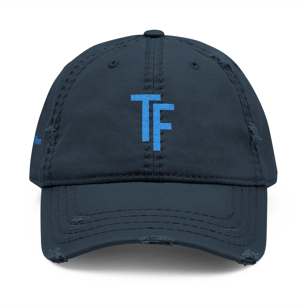3 - Hat Distressed Embroidered TF Three Fifteen Dad Hat - Casual Chic Accessory