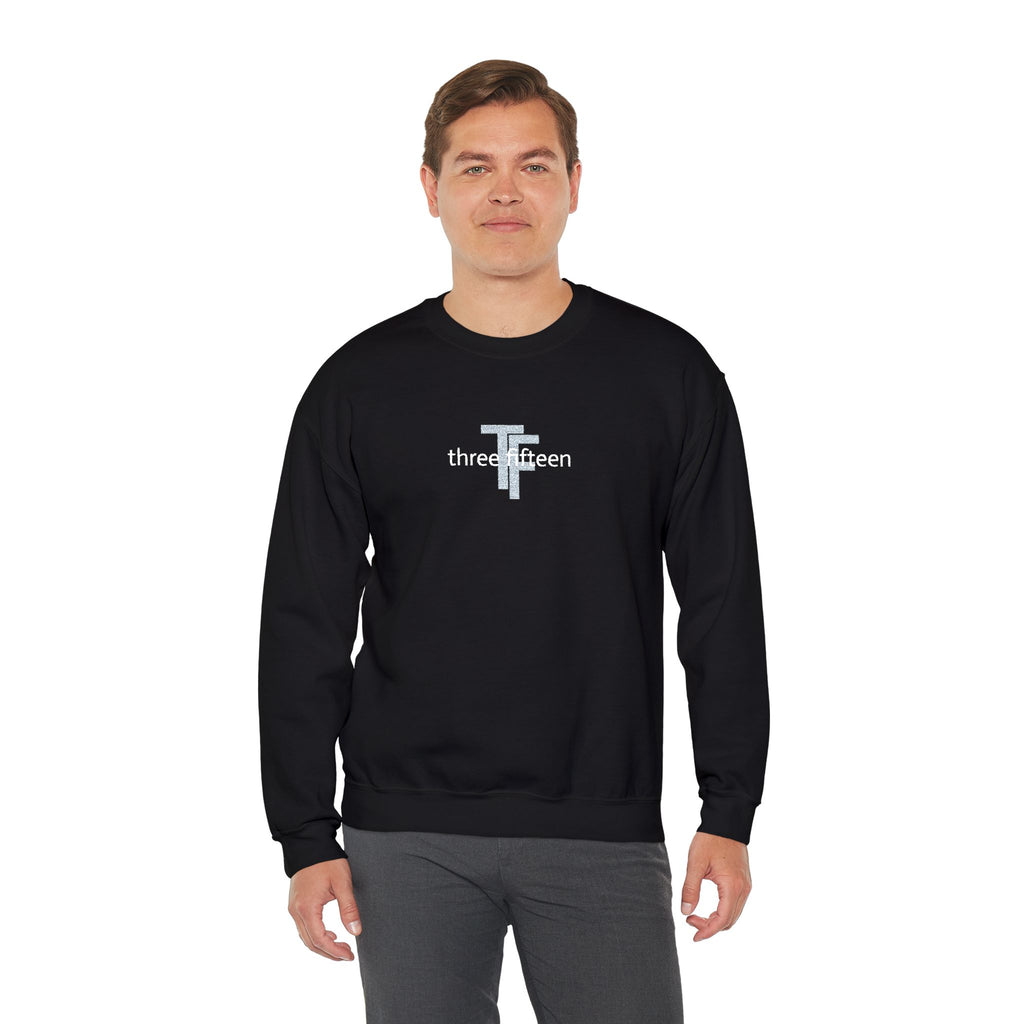 15 - TF Three Fifteen Embroidered Crewneck Sweatshirt — Minimal Graphic Pullover
