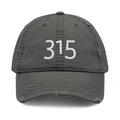 3 - Hat Distressed Embroidered Oversized 315 Dad Hat - Casual Chic Accessory