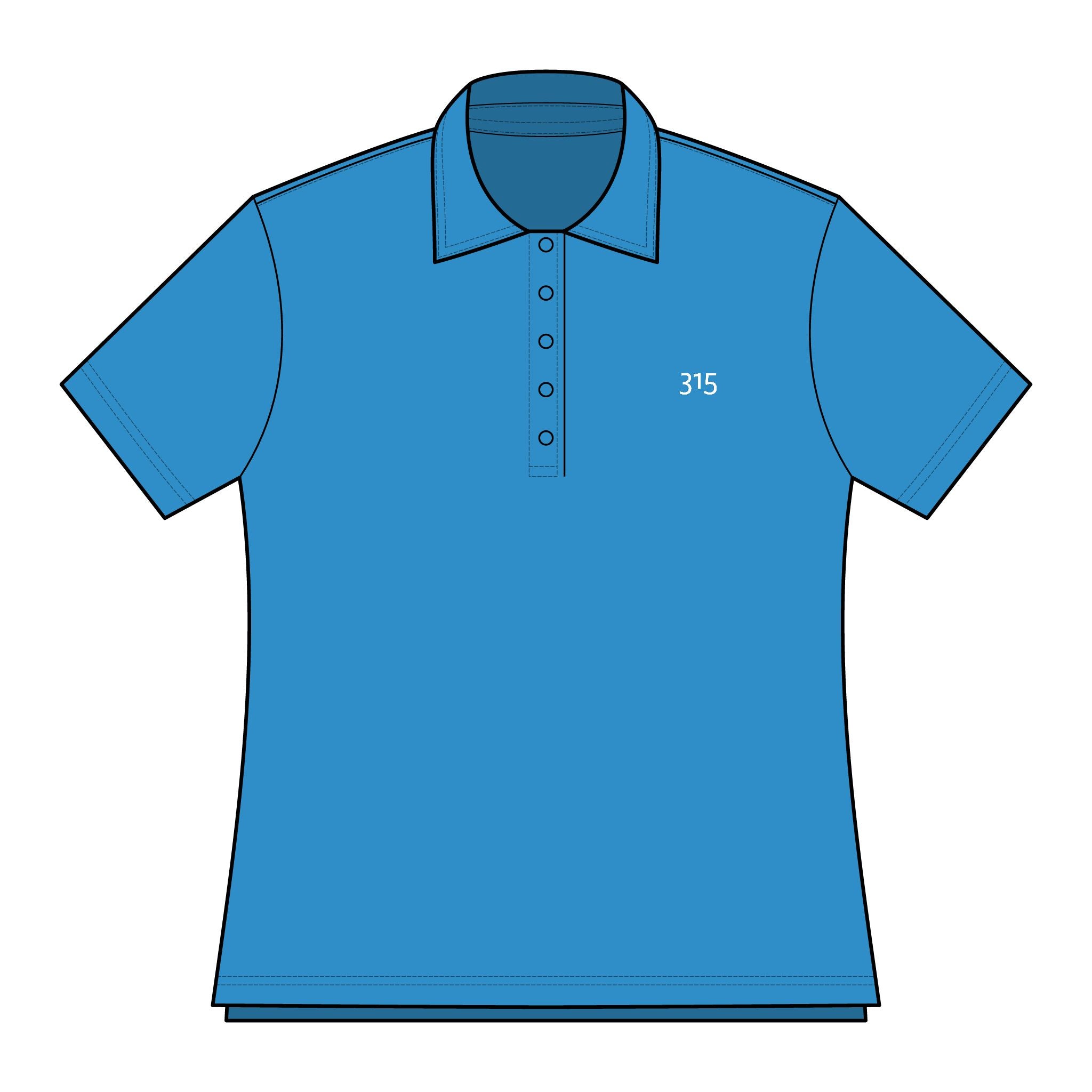 Multi Colors Ladies Oceanside Polo Shirt – Embroidered "3" Chest Logo, Women's Casual Golf & Work Polo