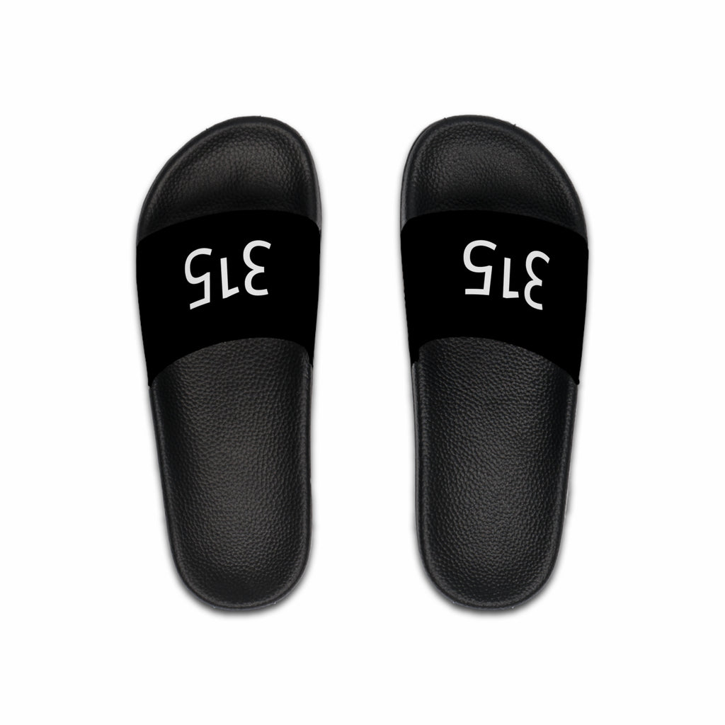 31 - 315 Black Slide Sandals — Minimalist Numbered Men's Pool & Beach Slides