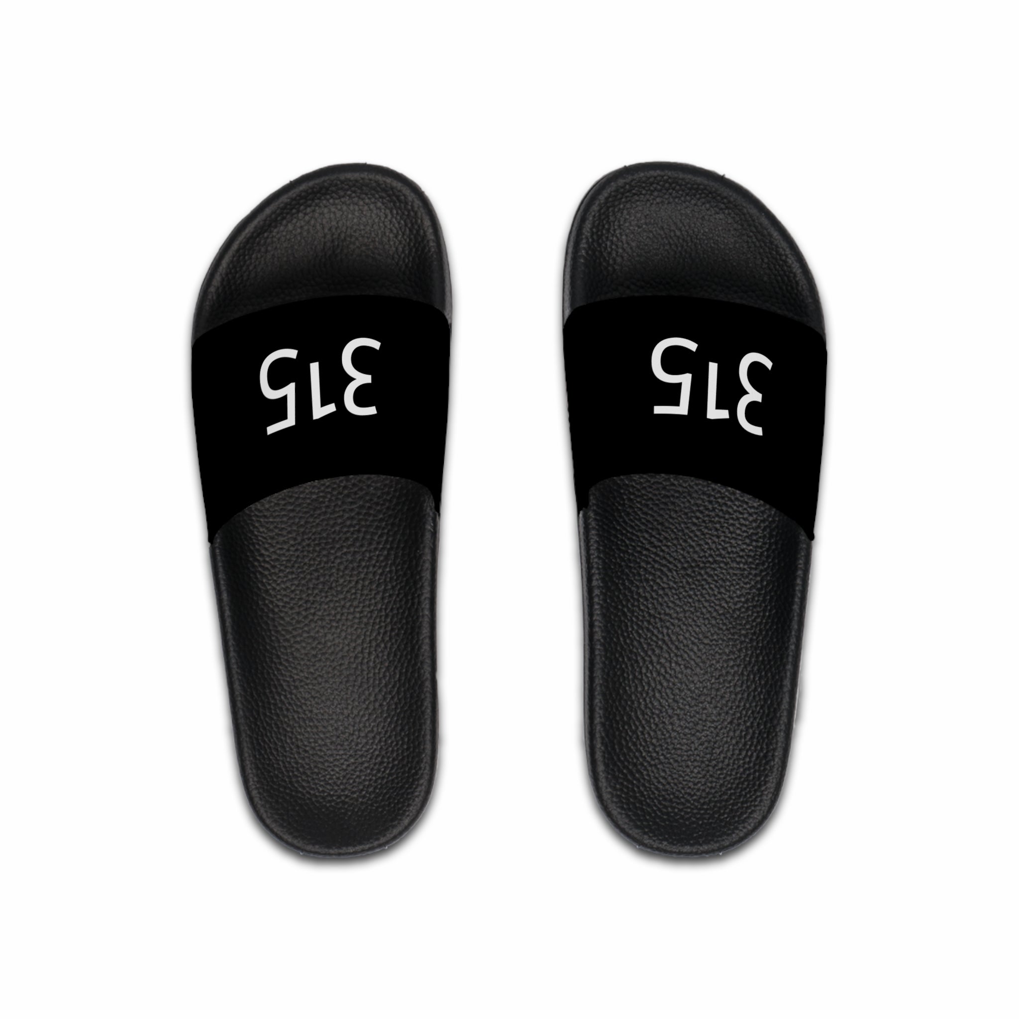 31 - 315 Black Slide Sandals — Minimalist Numbered Men's Pool & Beach Slides