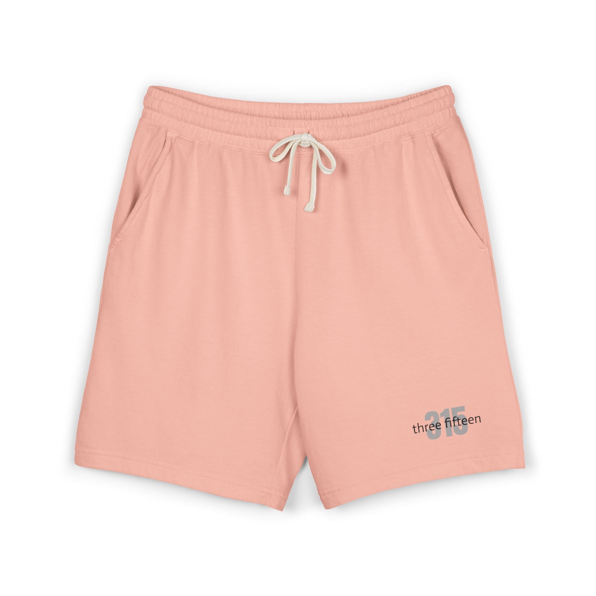 22 - Lightweight Fleece Sweat Shorts — Minimal "three fifteen" Embroidered Lounge Shorts