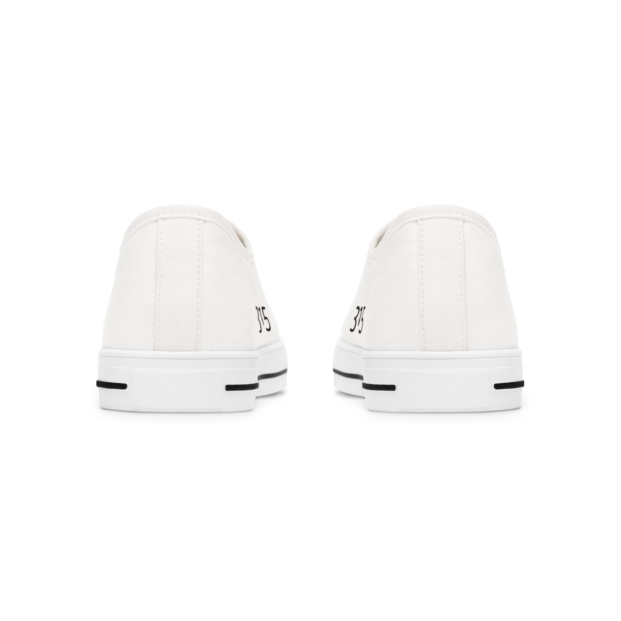 31 - Women's Low Top Sneakers TF — Minimal Grey Canvas Shoes with '315' Side Print