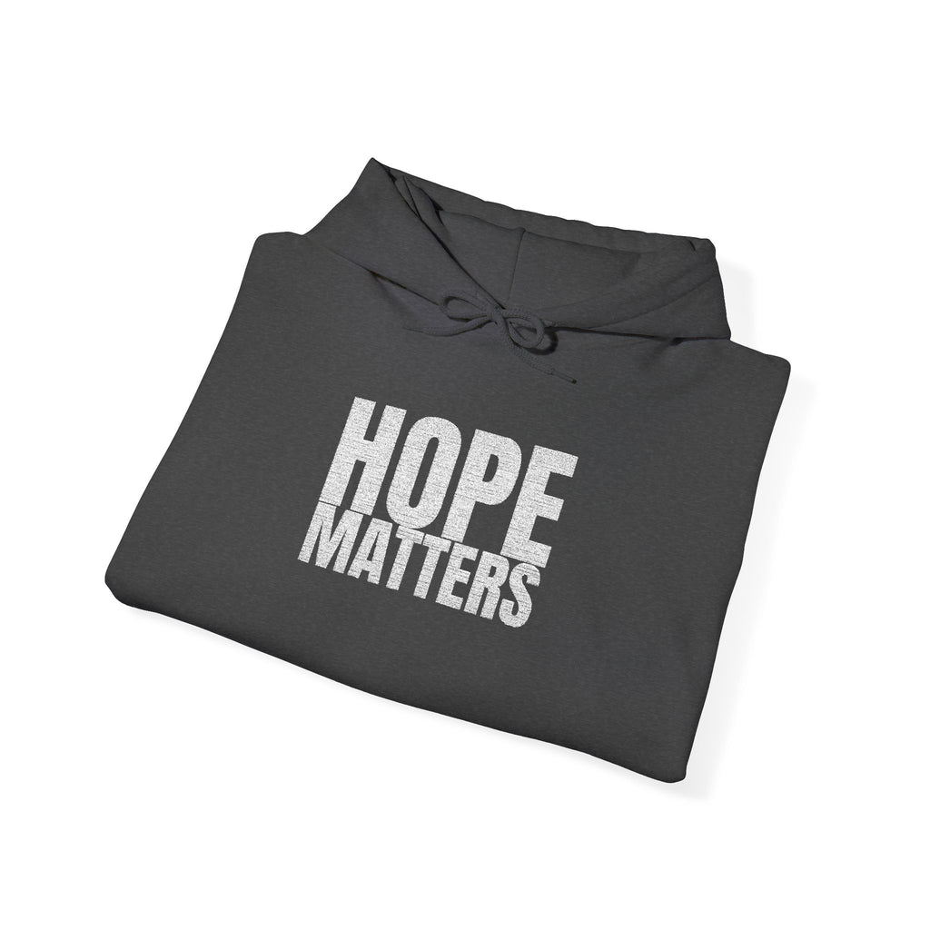 Multi Color - Hope Matters - Hoodie — Minimal Black Square Anchor Logo Pullover