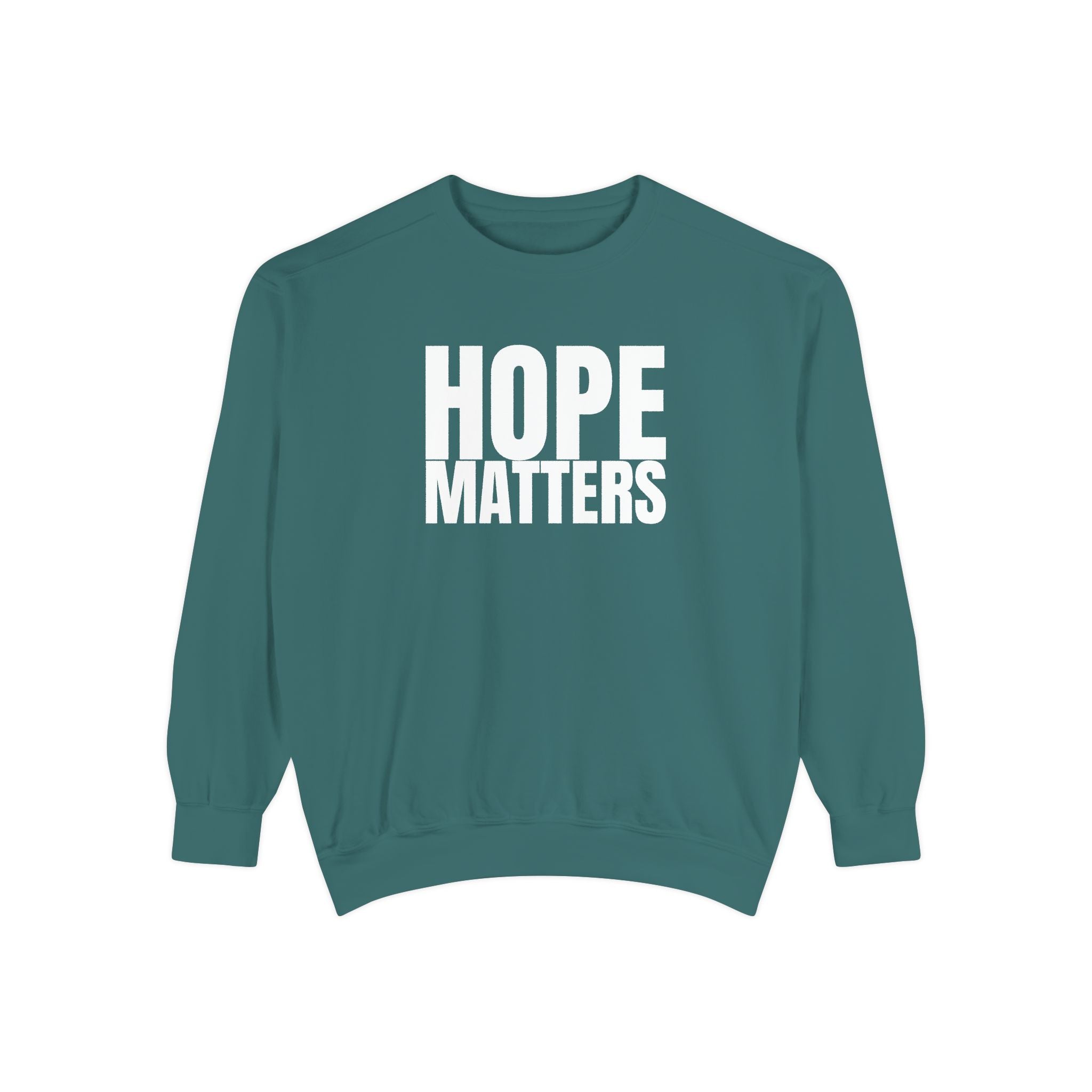 Hope Matters Multi Color Cozy Unisex Garment-Dyed Sweatshirt for Everyday Comfort