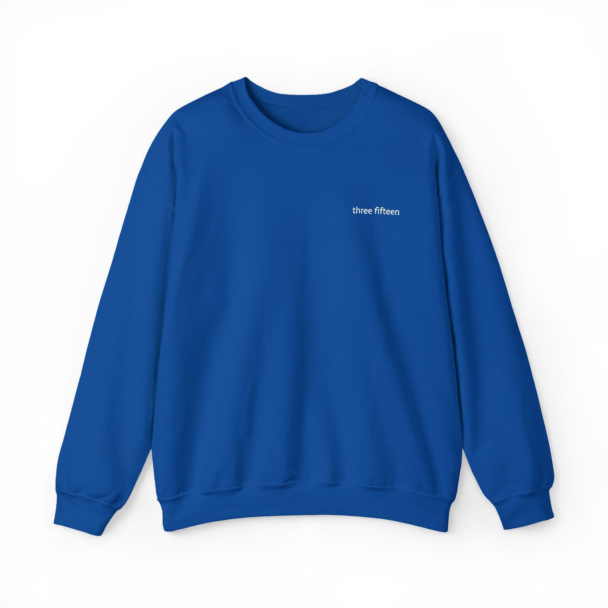 15 - TF Three Fifteen Embroidered Crewneck Sweatshirt — Minimal Graphic Pullover
