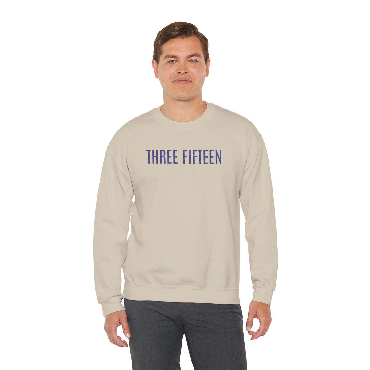 15 - Three Fifteen Embroidered Multi Colors Crewneck Sweatshirt — Minimal Black Graphic Pullover