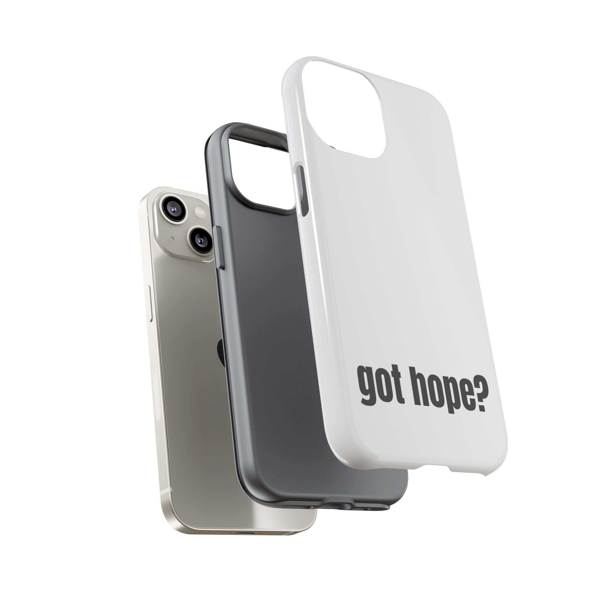 Phone Case — "got hope?" Minimalist Inspirational Protective Cover