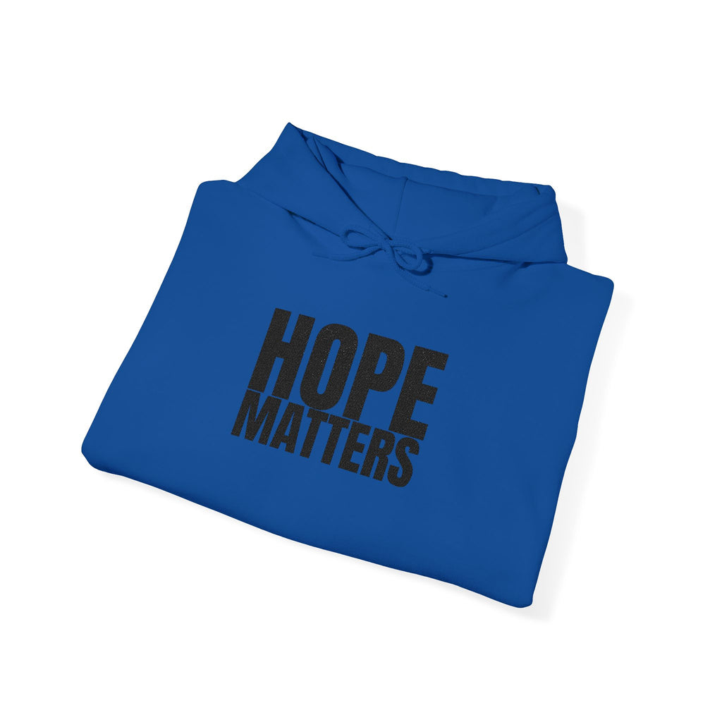 Multi Color - Hope Matters - Hoodie — Minimal Black Square Anchor Logo Pullover