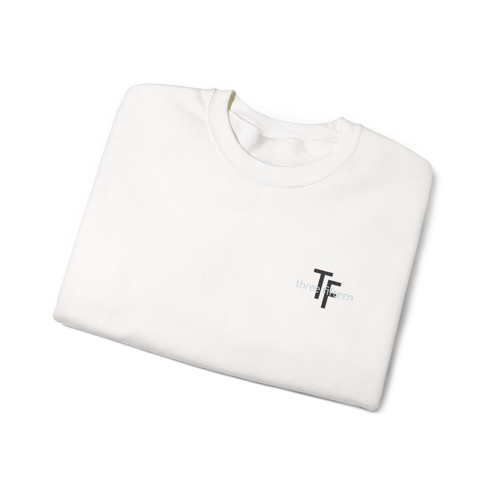 15 - TF Three Fifteen Embroidered Crewneck Sweatshirt — Minimal Graphic Pullover