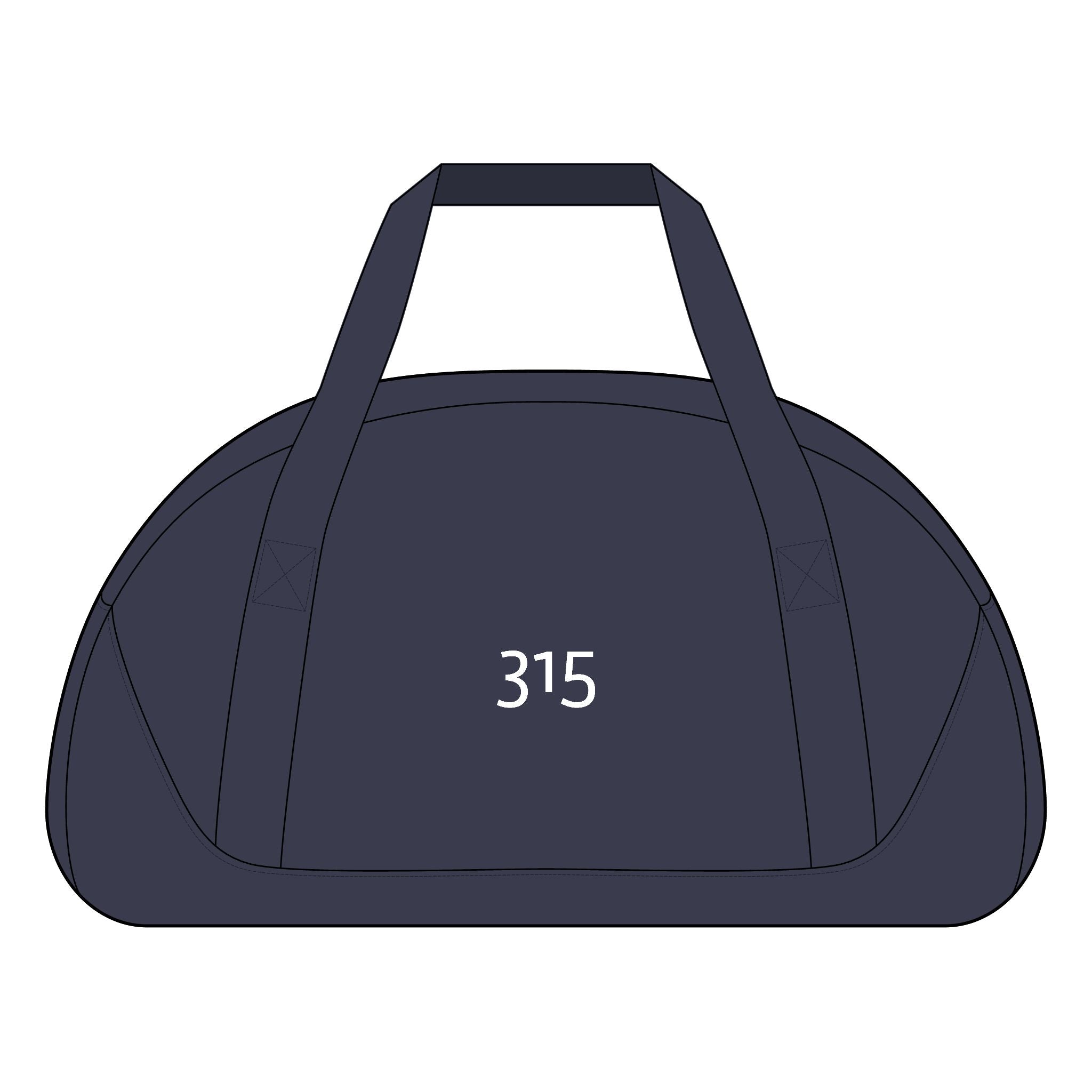 Multiple Colors Access Dome Duffel Bag — Number 315 Personalized Travel Gym Tote