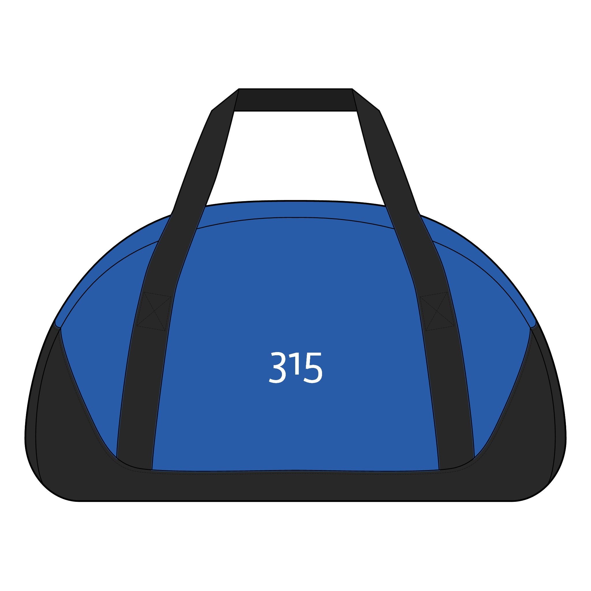 Multiple Colors Access Dome Duffel Bag — Number 315 Personalized Travel Gym Tote