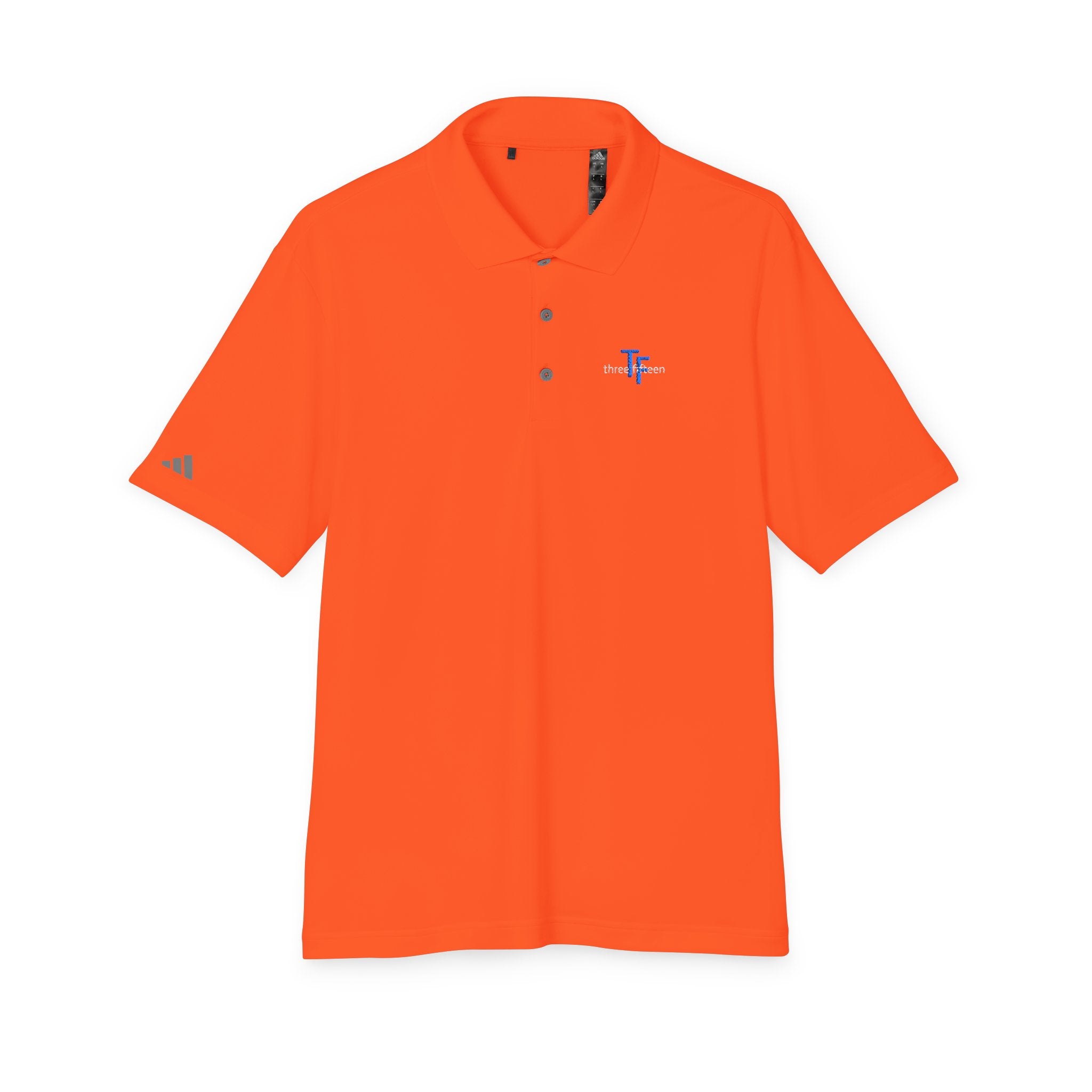 114 - Embroidered Multi Colors Adidas Performance Polo Shirt with Small Blue 'TF' Chest Logo – Golf & Corporate Teamwear