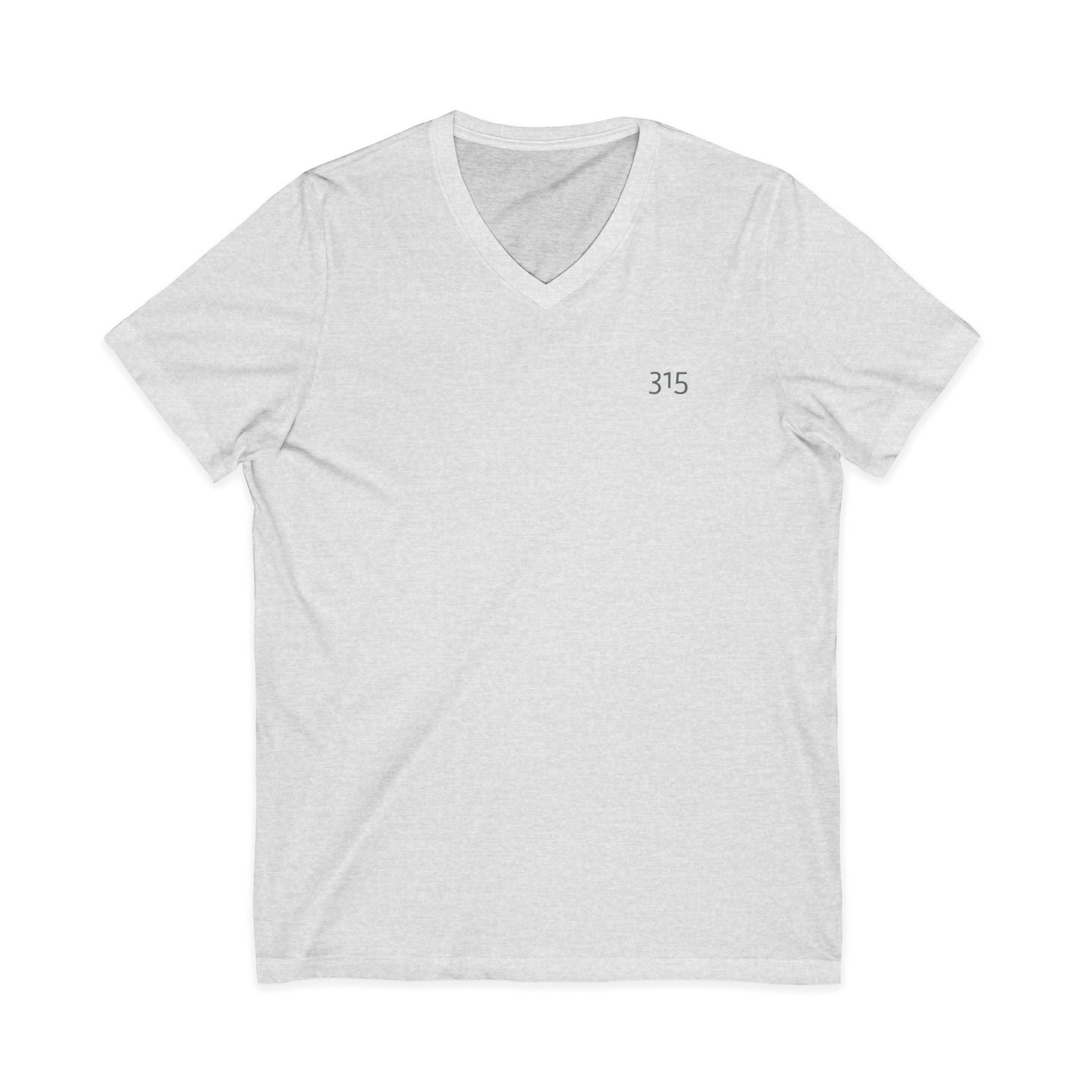Multi Color Stylish Unisex V-Neck Tee with '315' Design