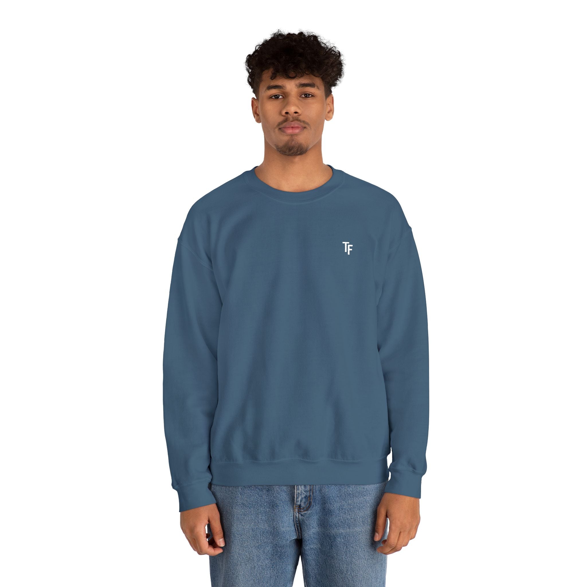 15 - TF Three Fifteen Embroidered Crewneck Sweatshirt — Minimal Graphic Pullover
