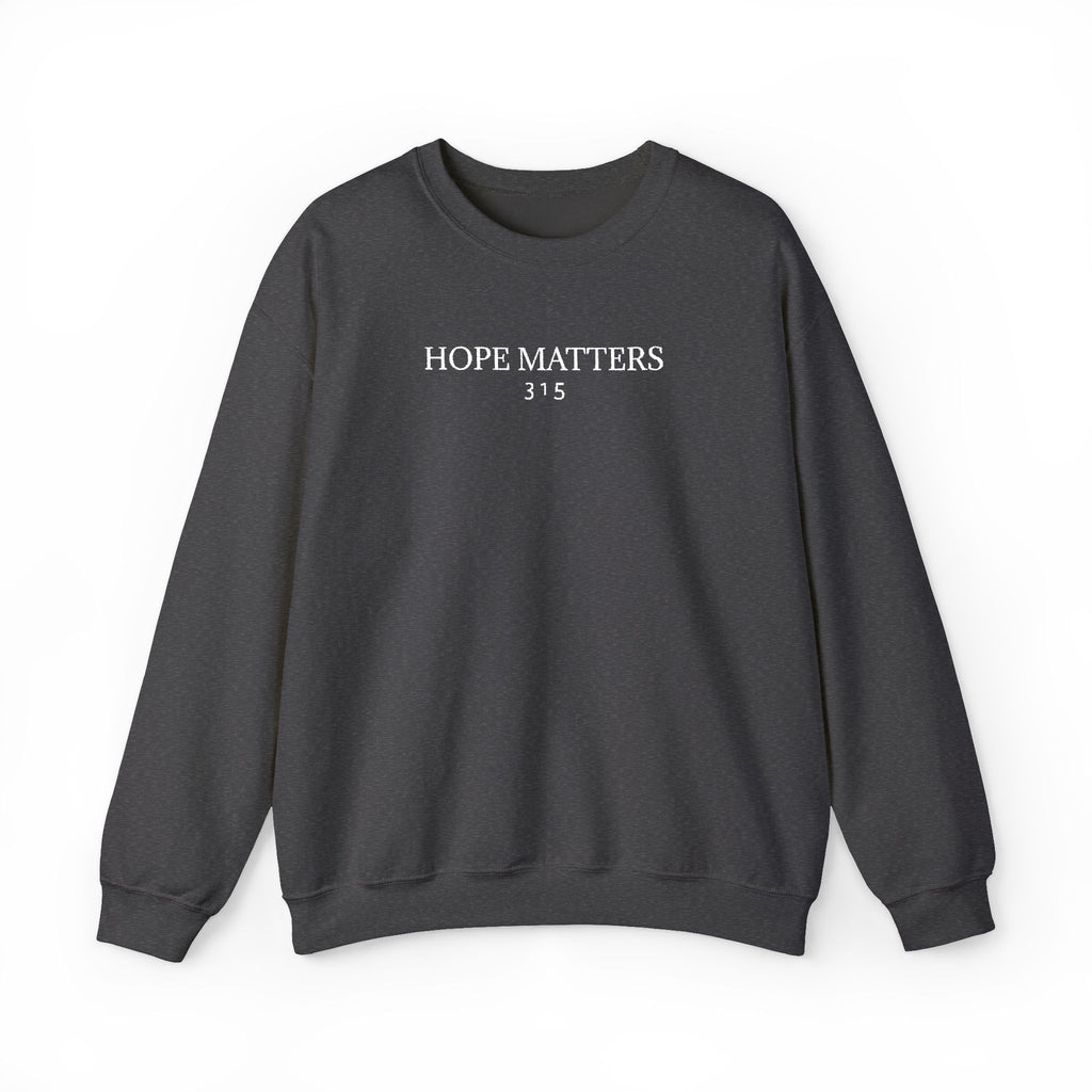 15 - Hope Matters 315 Multi Colors Embroidered - Unisex Heavy Blend™ Crewneck Sweatshirt