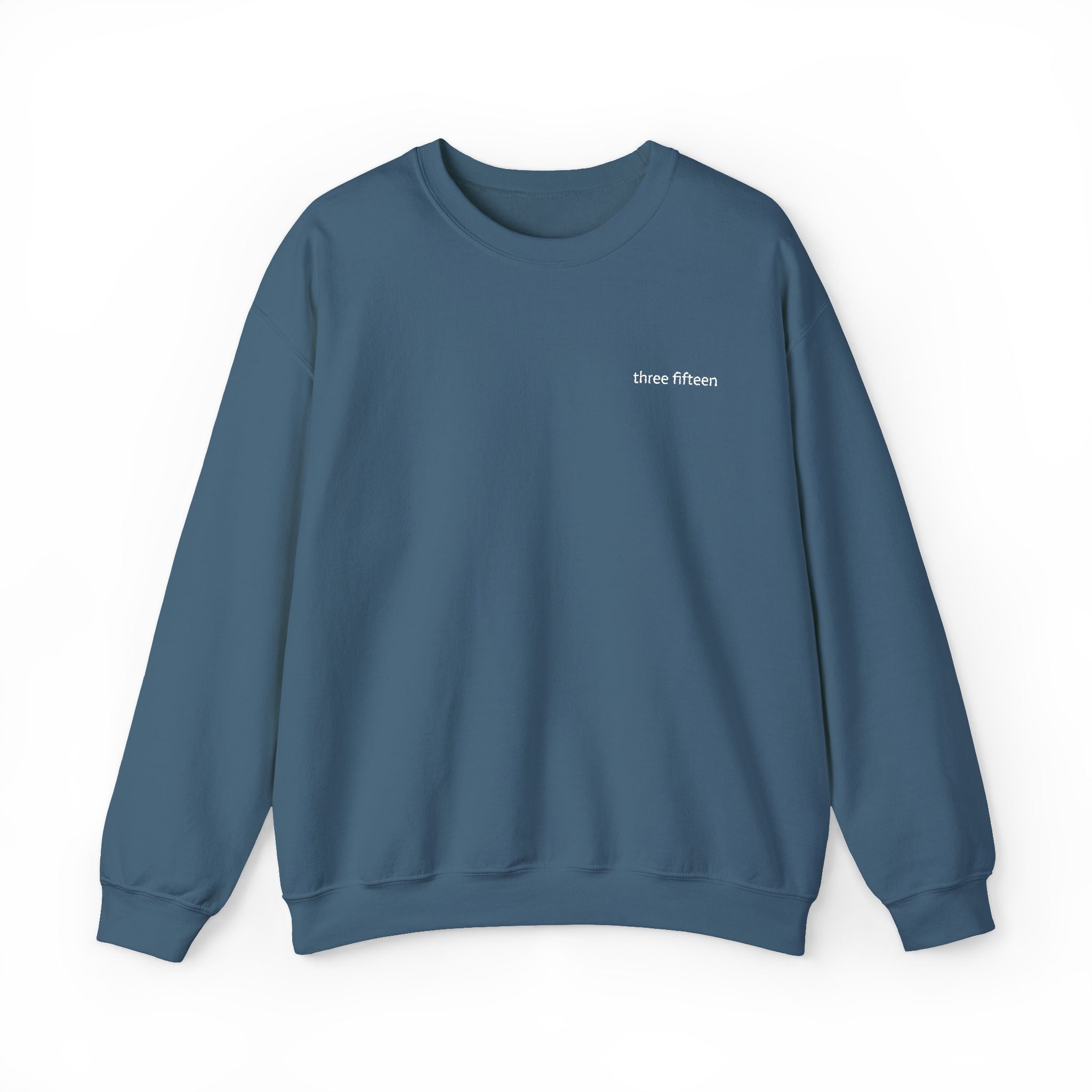 15 - TF Three Fifteen Embroidered Crewneck Sweatshirt — Minimal Graphic Pullover
