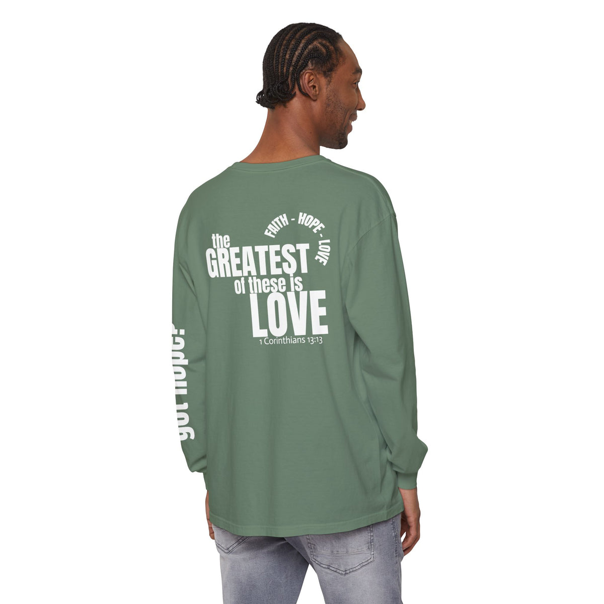 12 - Long sleeve tee 315 The Greatest of These Unisex Long Sleeve T-Shirt - Inspirational Casual Wear