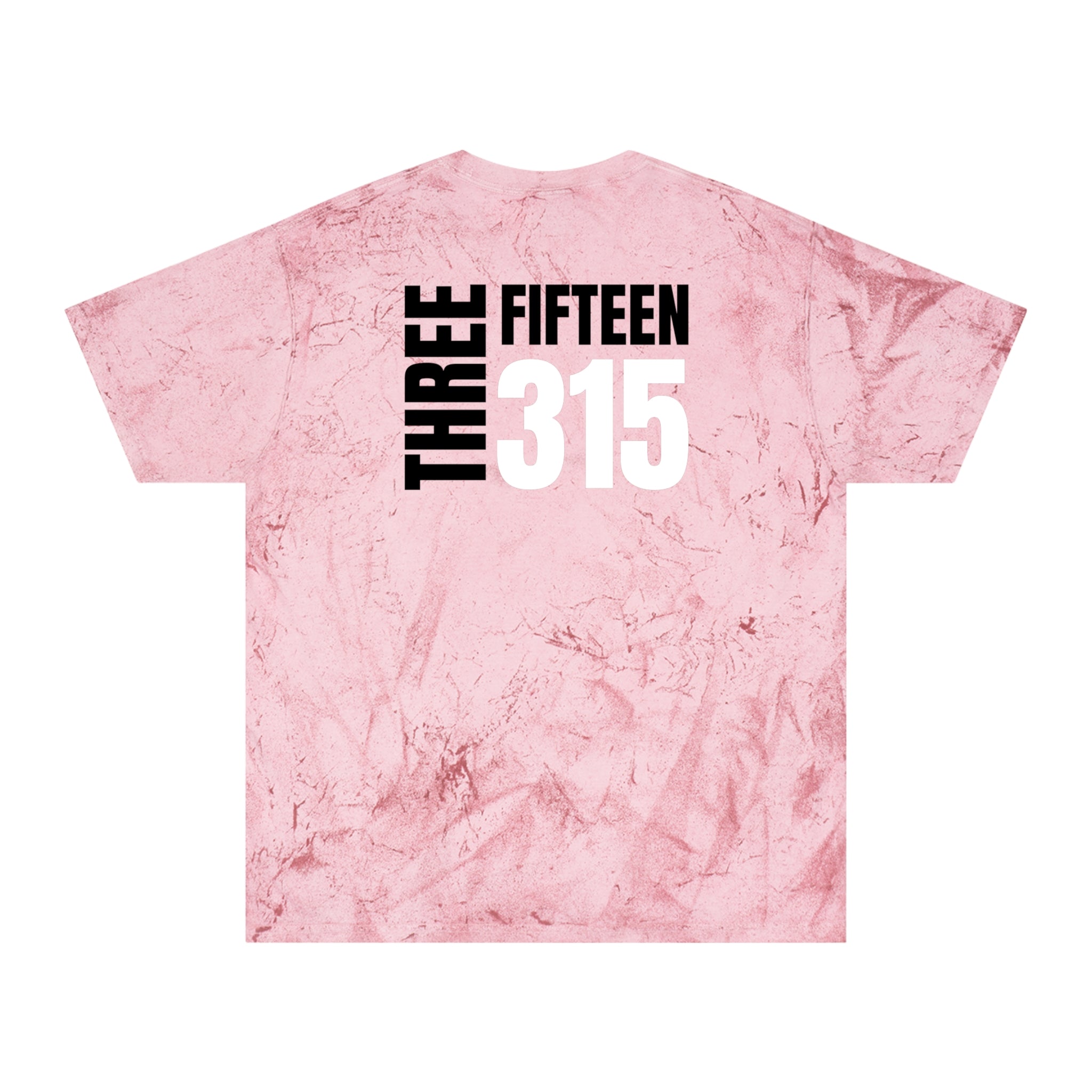 111 - Tie-Dye Multi Color Bold 315 Tee — Vintage Yellow Acid-Wash T-Shirt