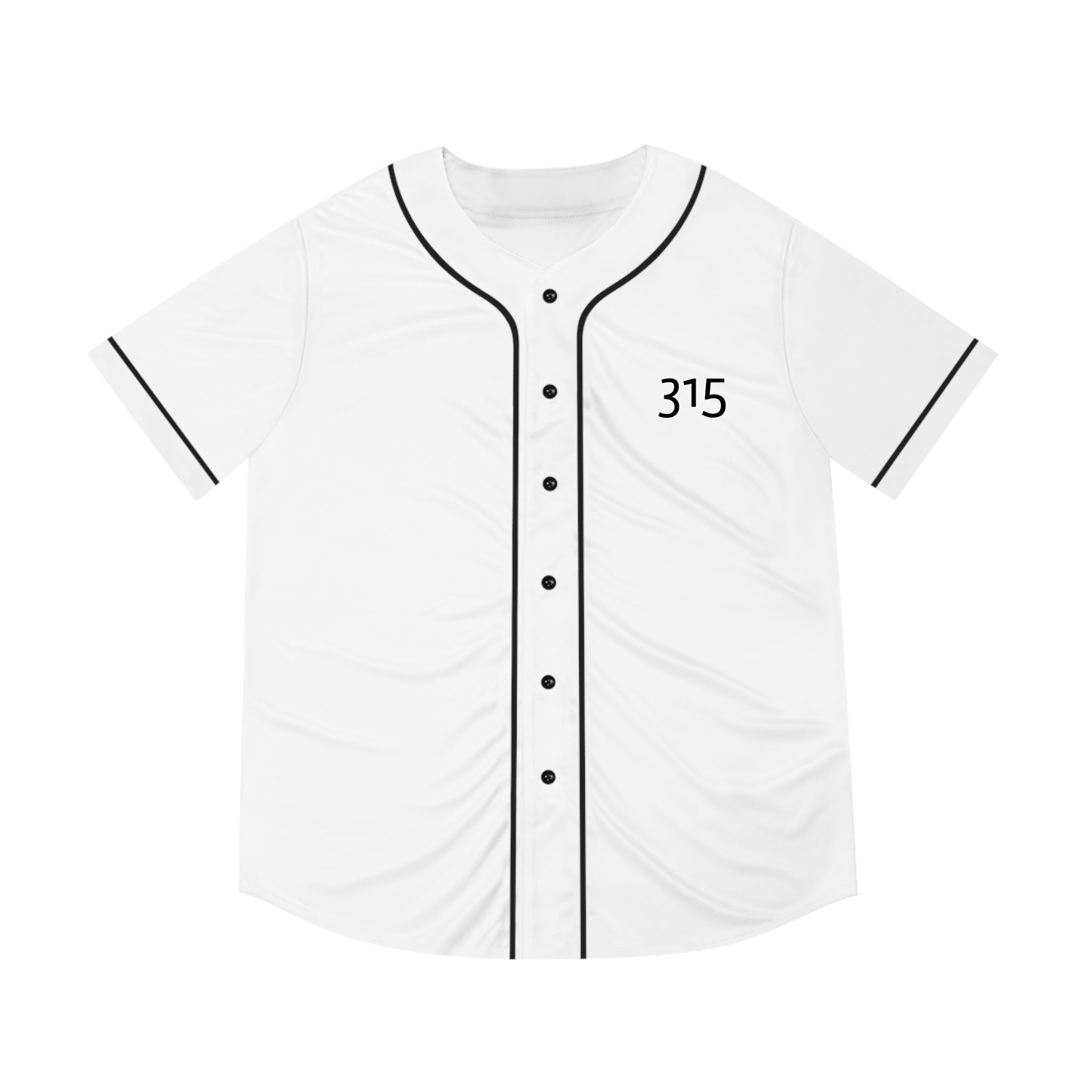Stylish Men's Baseball Jersey with Custom Number 315