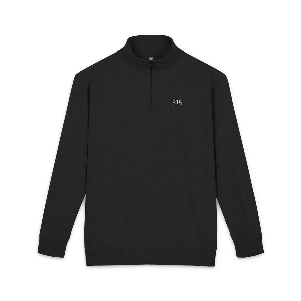 17 - TF Three Fifteen - Embroidered Hope 35 Fleece Pullover — Lightweight Quarter‑Zip Sweatshirt