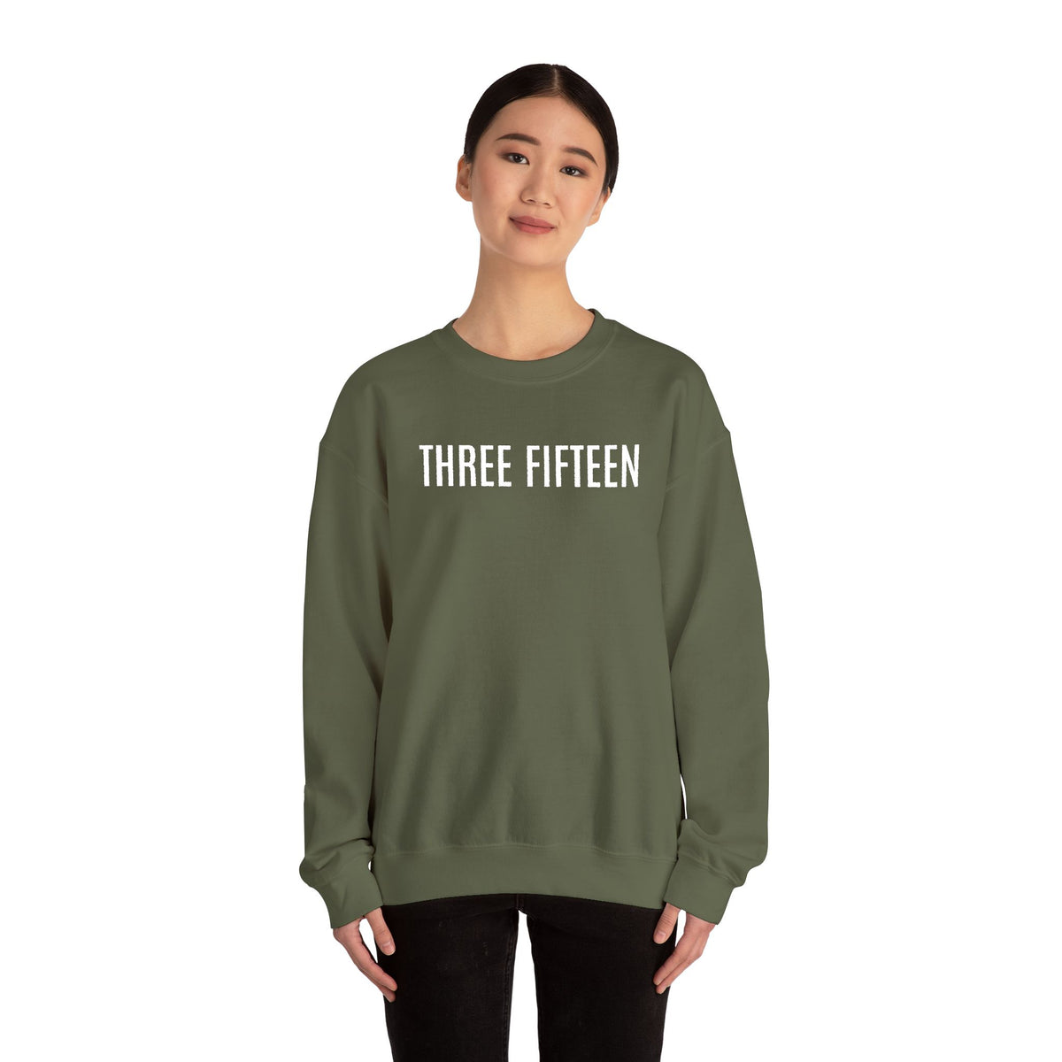 15 - Three Fifteen Embroidered Multi Colors Crewneck Sweatshirt — Minimal Black Graphic Pullover