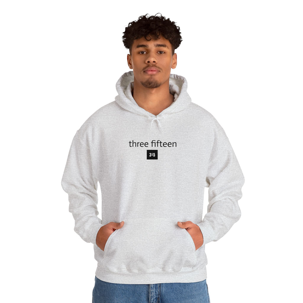 16 - 315 Square Embroidered Hoodie — Minimalist Distressed Graphic Sweatshirt