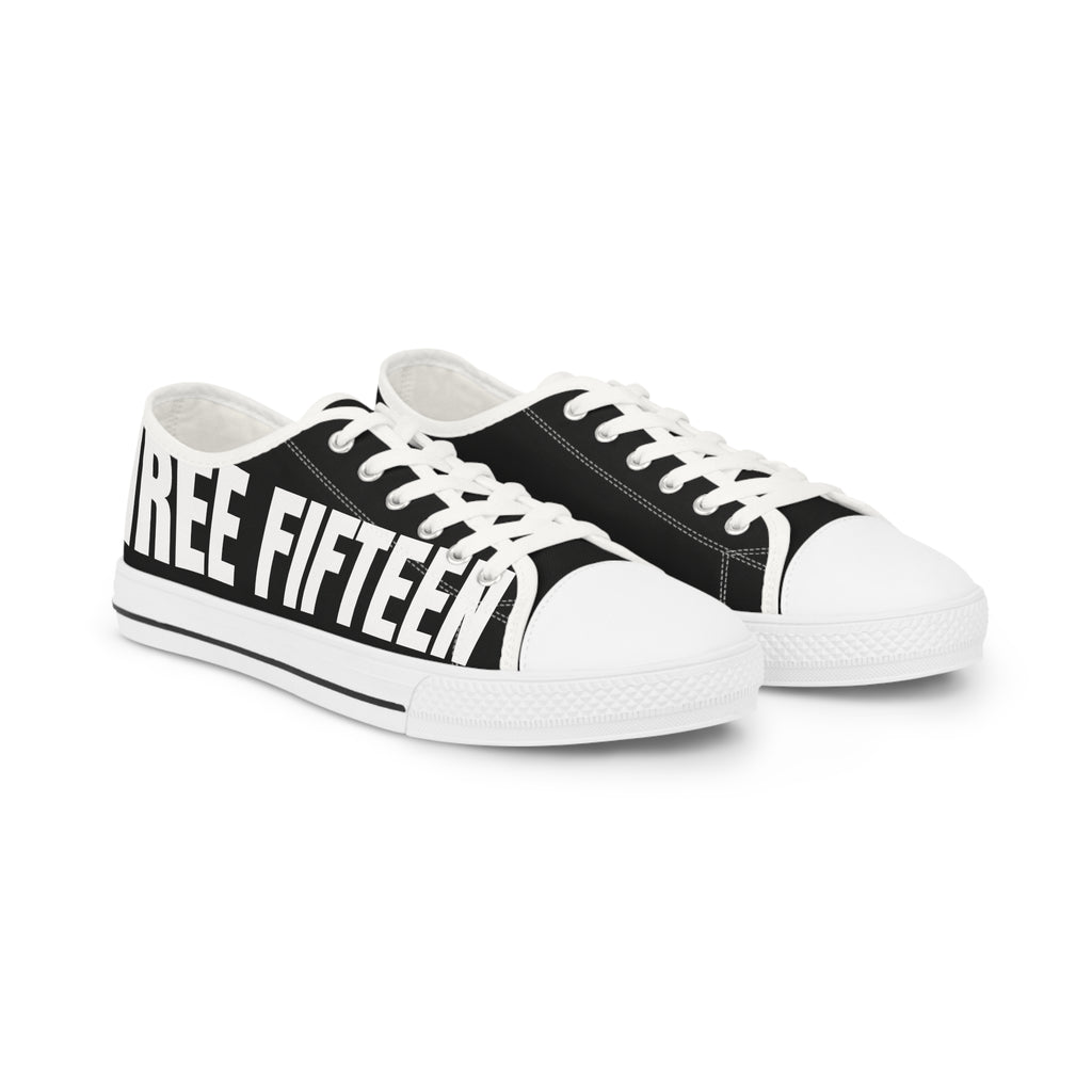 31 - Men’s Three Fifteen Black Low-Top Sneakers — Men's Casual Canvas Shoes