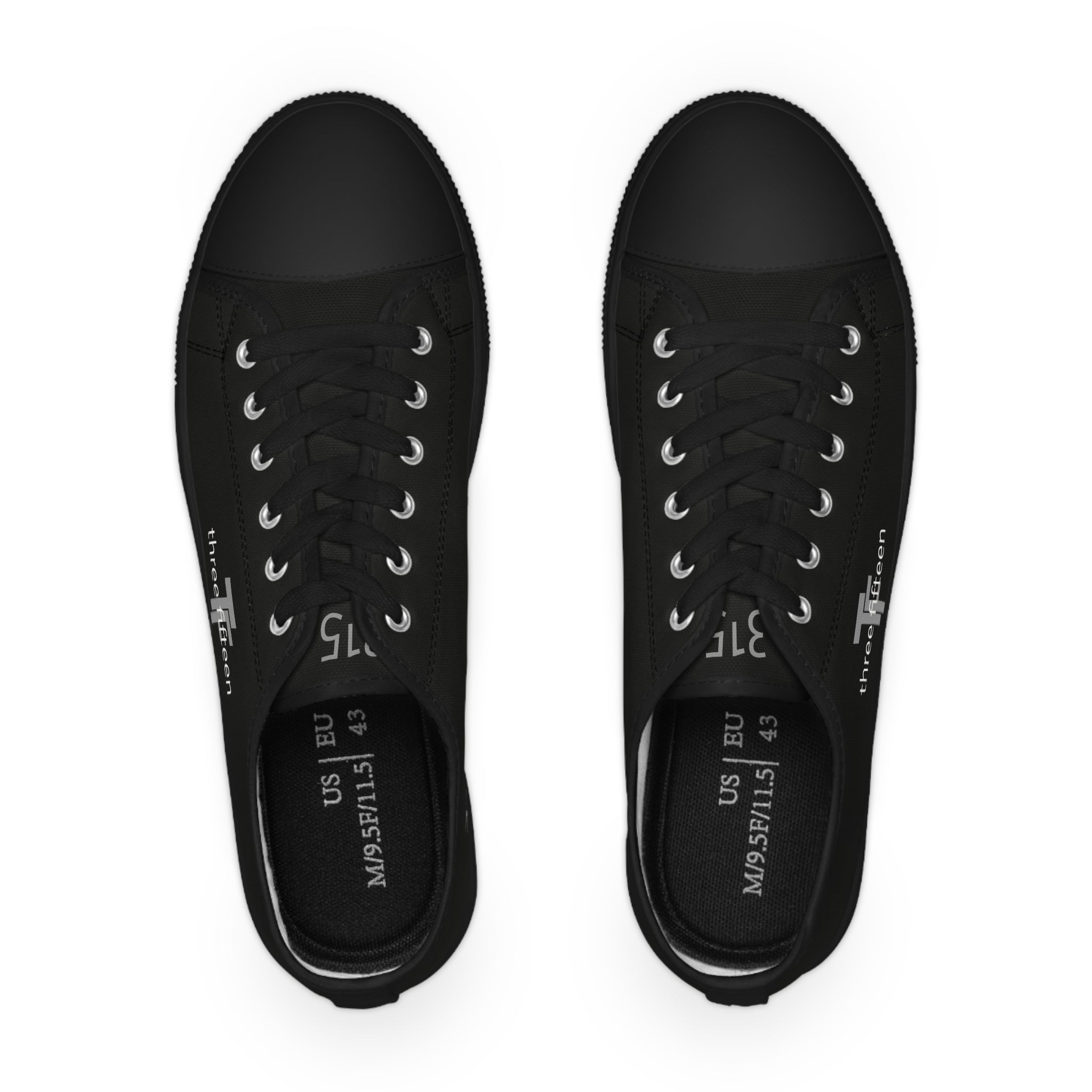31 - Men's Low Top Sneakers TF — Minimal Grey Canvas Shoes with '315' Side Graphic