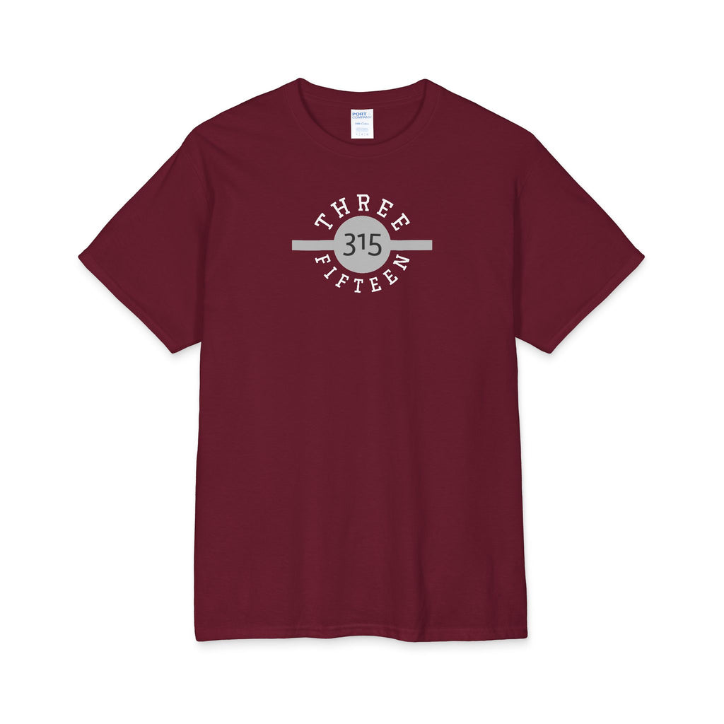 111 - Cotton Three Fifteen Circle 315 Graphic Tee — Minimal White Cotton T-Shirt