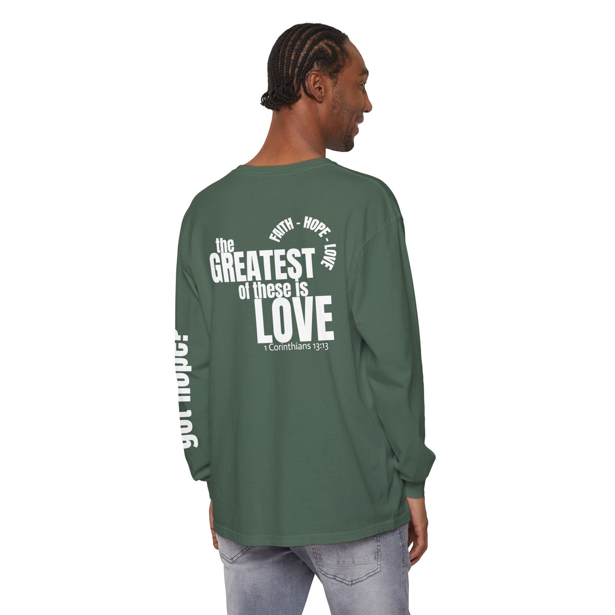 12 - Long sleeve tee 315 The Greatest of These Unisex Long Sleeve T-Shirt - Inspirational Casual Wear
