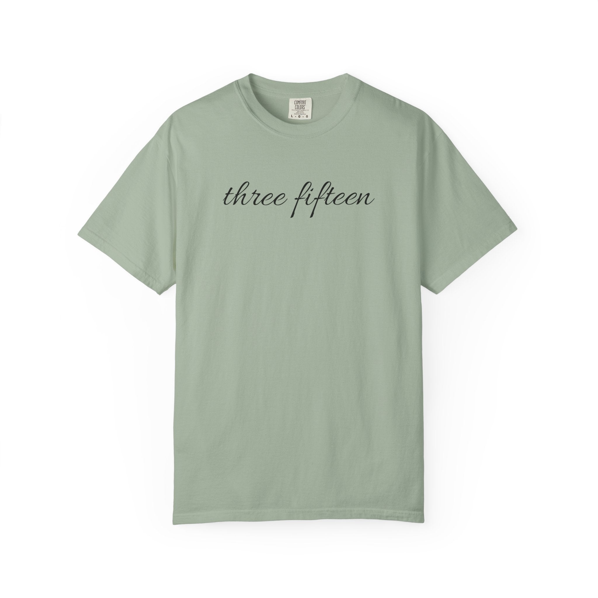 1 - Multi Colors Three Fifteen Cursive Graphic T-Shirt