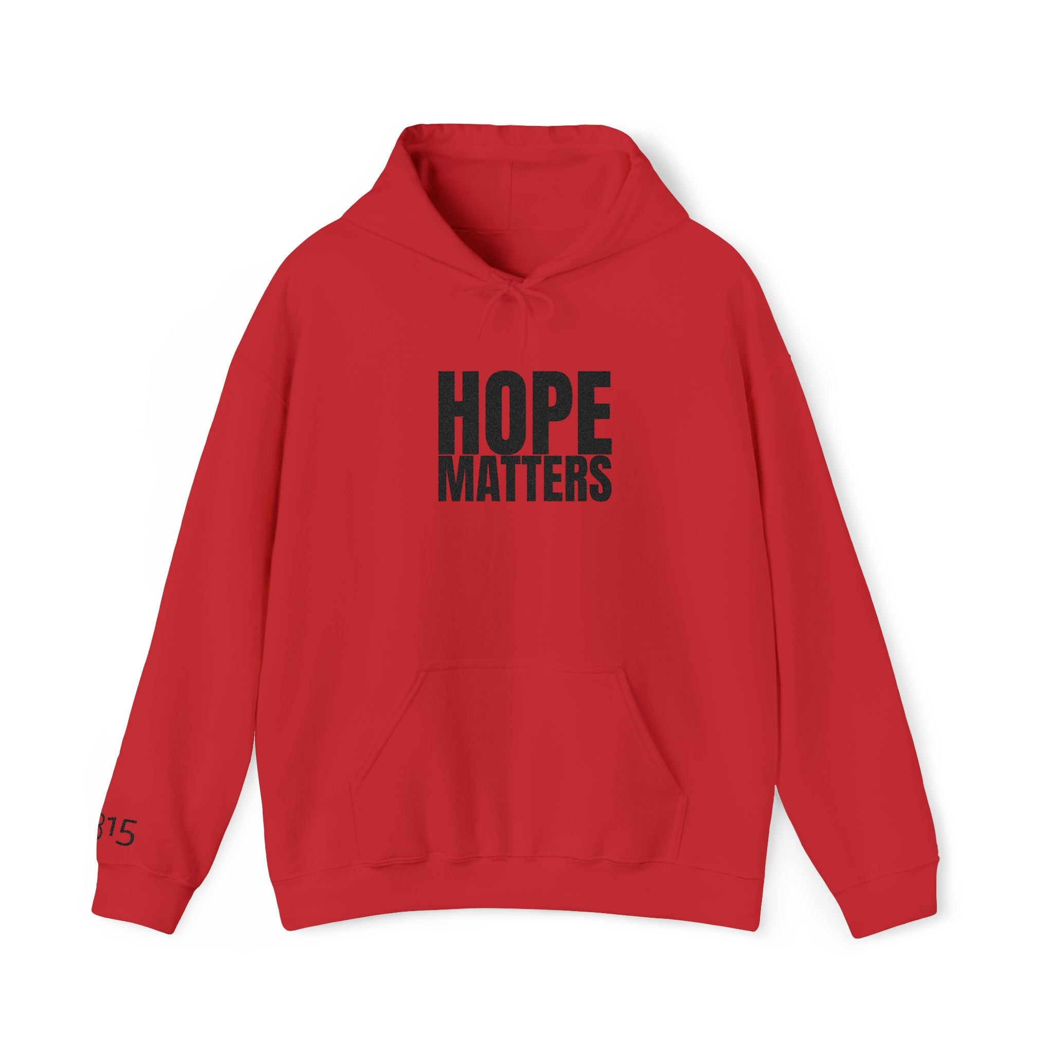 Multi Color - Hope Matters - Hoodie — Minimal Black Square Anchor Logo Pullover
