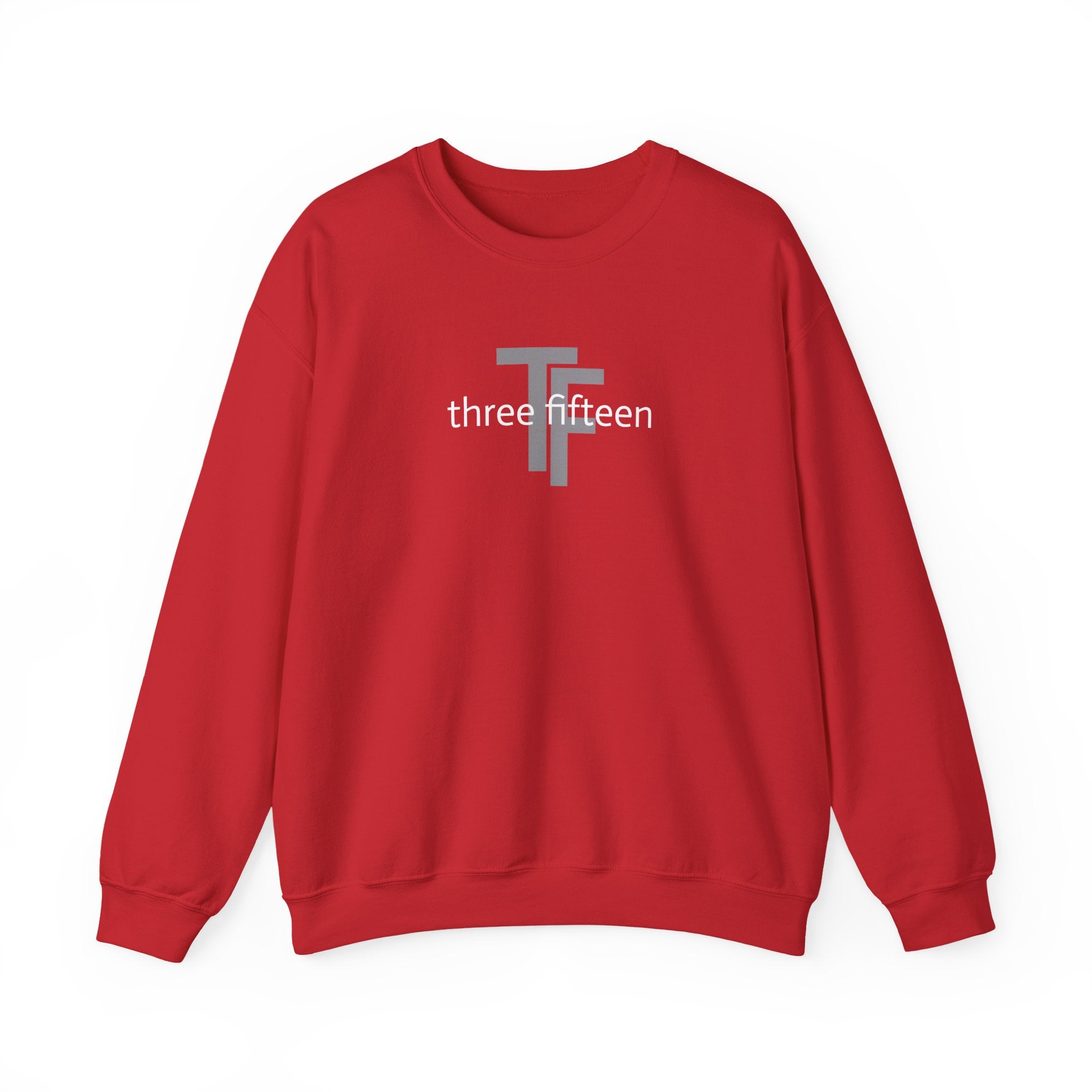 15 - Minimal TF three fifteen overlay Logo Sweatshirt — Casual Unisex Crewneck