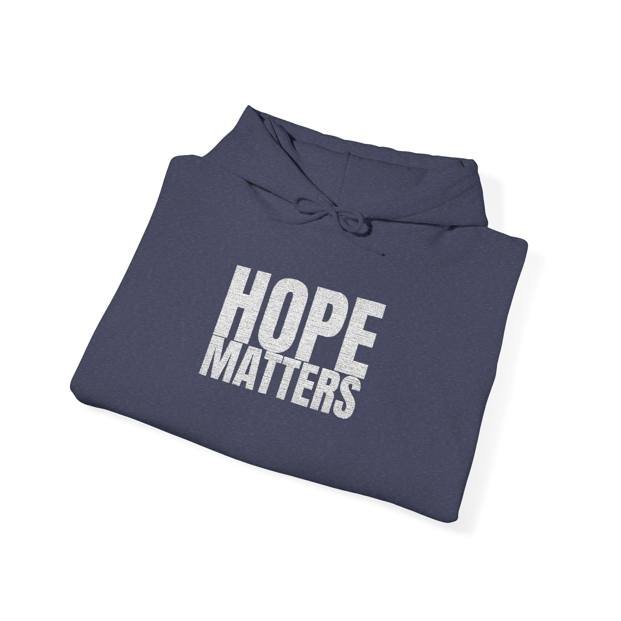 Multi Color - Hope Matters - Hoodie — Minimal Black Square Anchor Logo Pullover