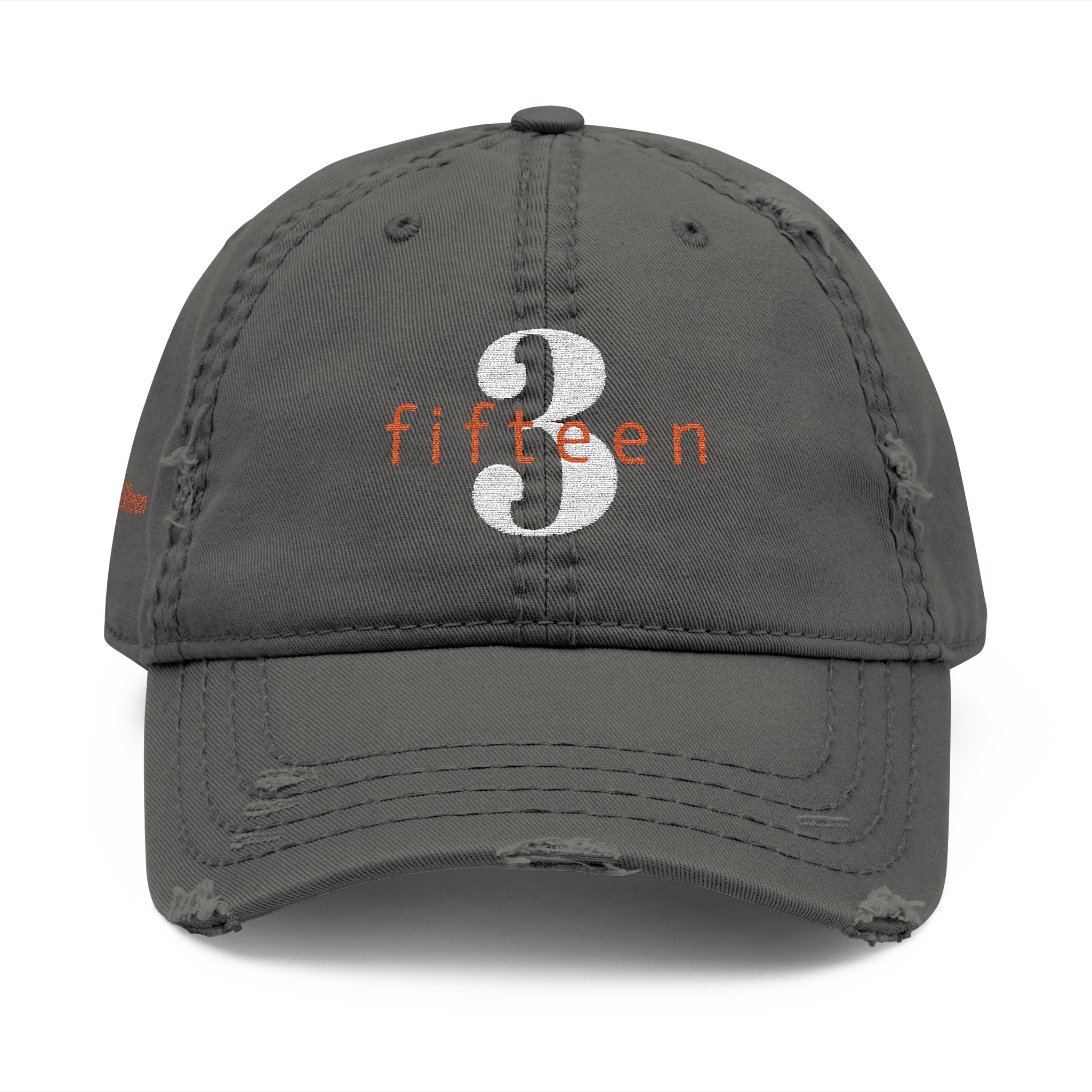 3 - 3 fifteen - Hat Distressed Embroidered TF Three Fifteen Dad Hat - Casual Chic Accessory