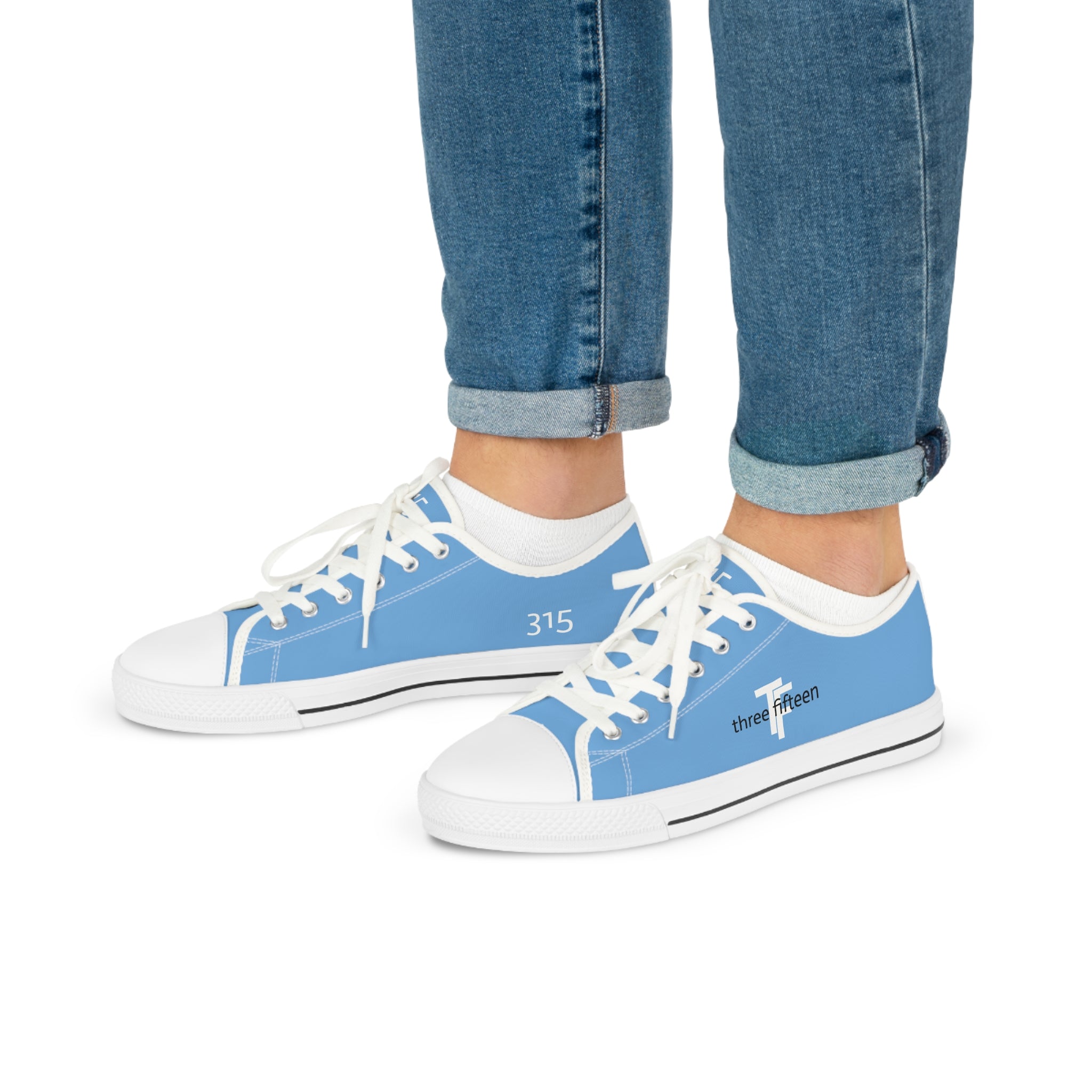 31 - Men's Low Top Sneakers TF — Minimal Grey Canvas Shoes with '315' Side Graphic