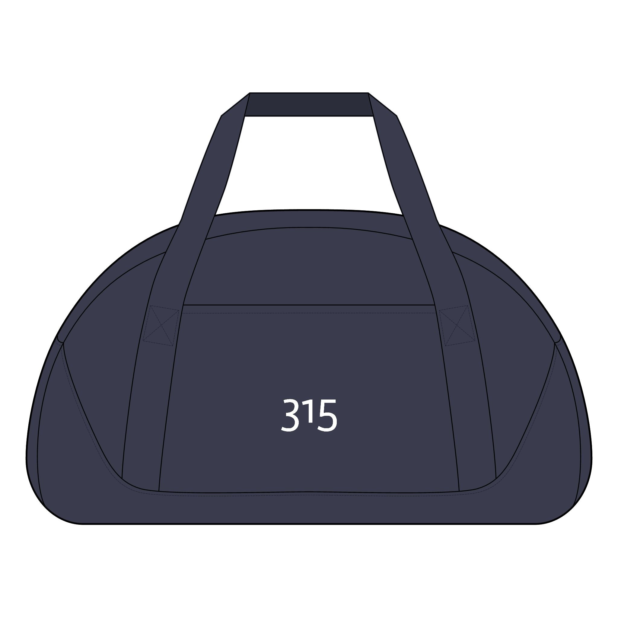 Multiple Colors Access Dome Duffel Bag — Number 315 Personalized Travel Gym Tote