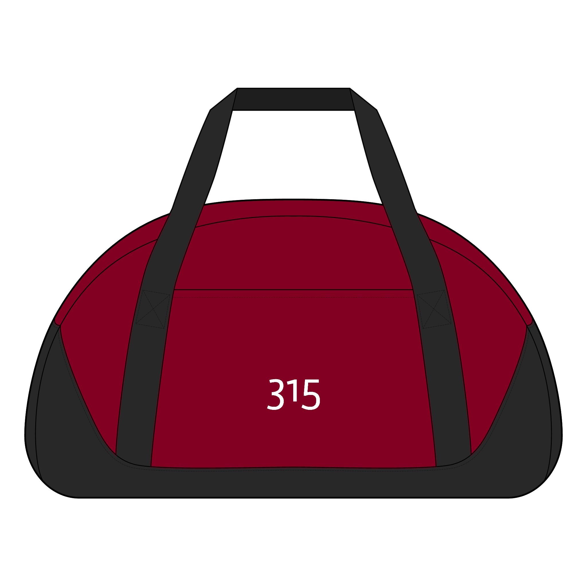 Multiple Colors Access Dome Duffel Bag — Number 315 Personalized Travel Gym Tote