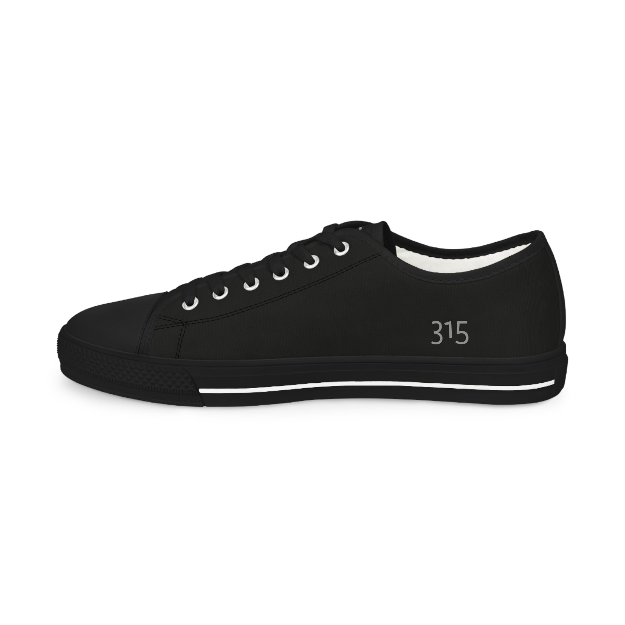31 - Men's Low Top Sneakers TF — Minimal Grey Canvas Shoes with '315' Side Graphic