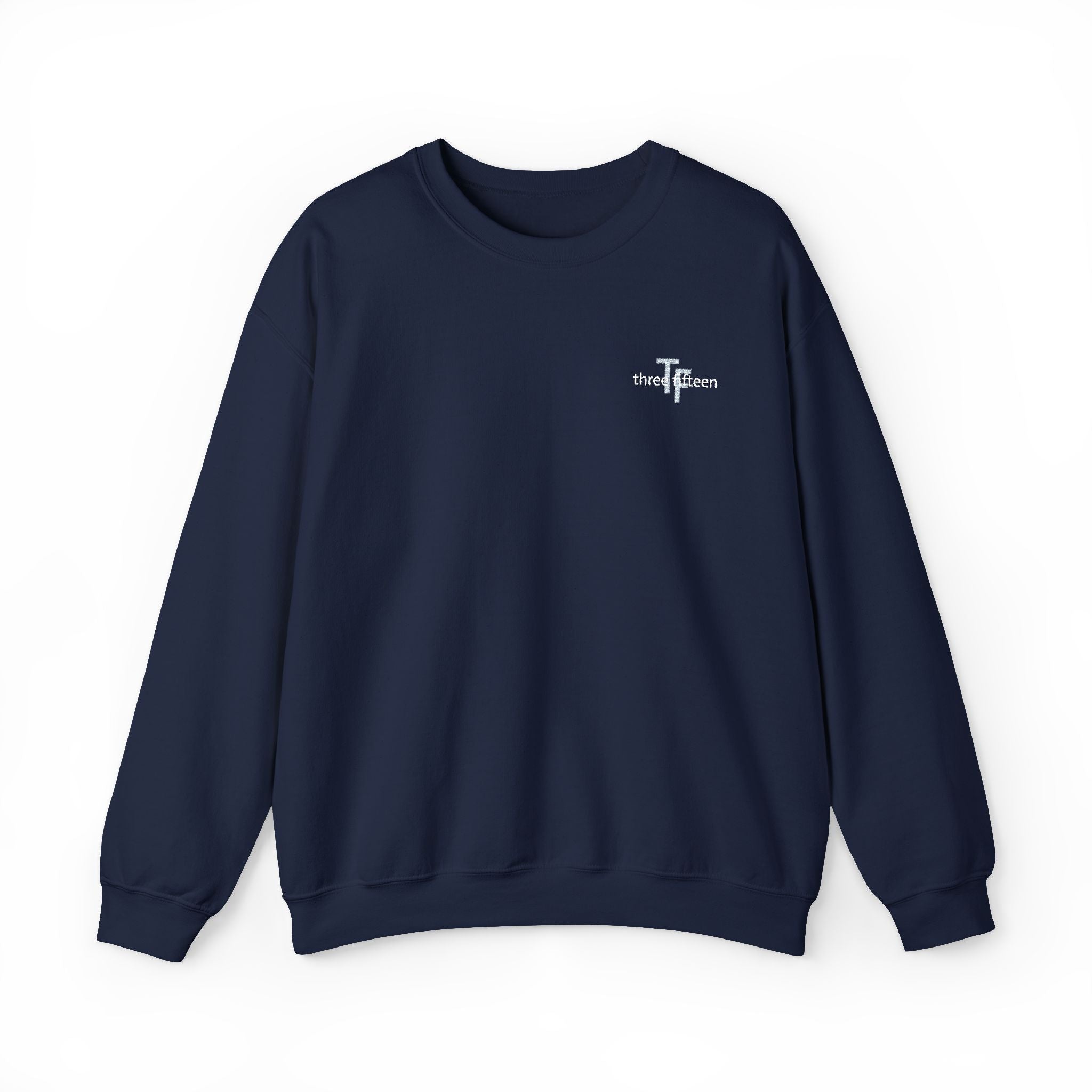 15 - TF Three Fifteen Embroidered Crewneck Sweatshirt — Minimal Graphic Pullover
