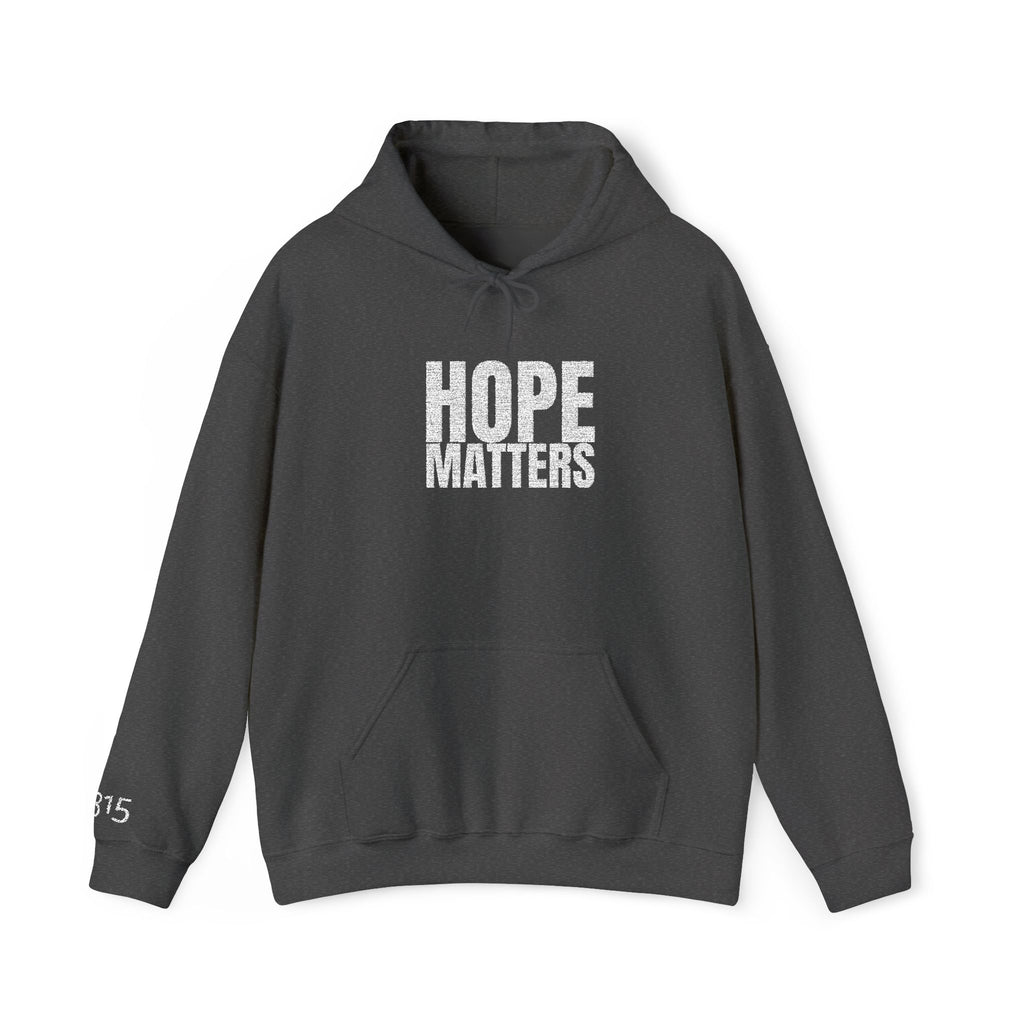 Multi Color - Hope Matters - Hoodie — Minimal Black Square Anchor Logo Pullover