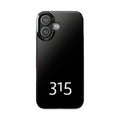 36 - Phone case 315 Slim Phone Case — Motivational Black Protective Cover