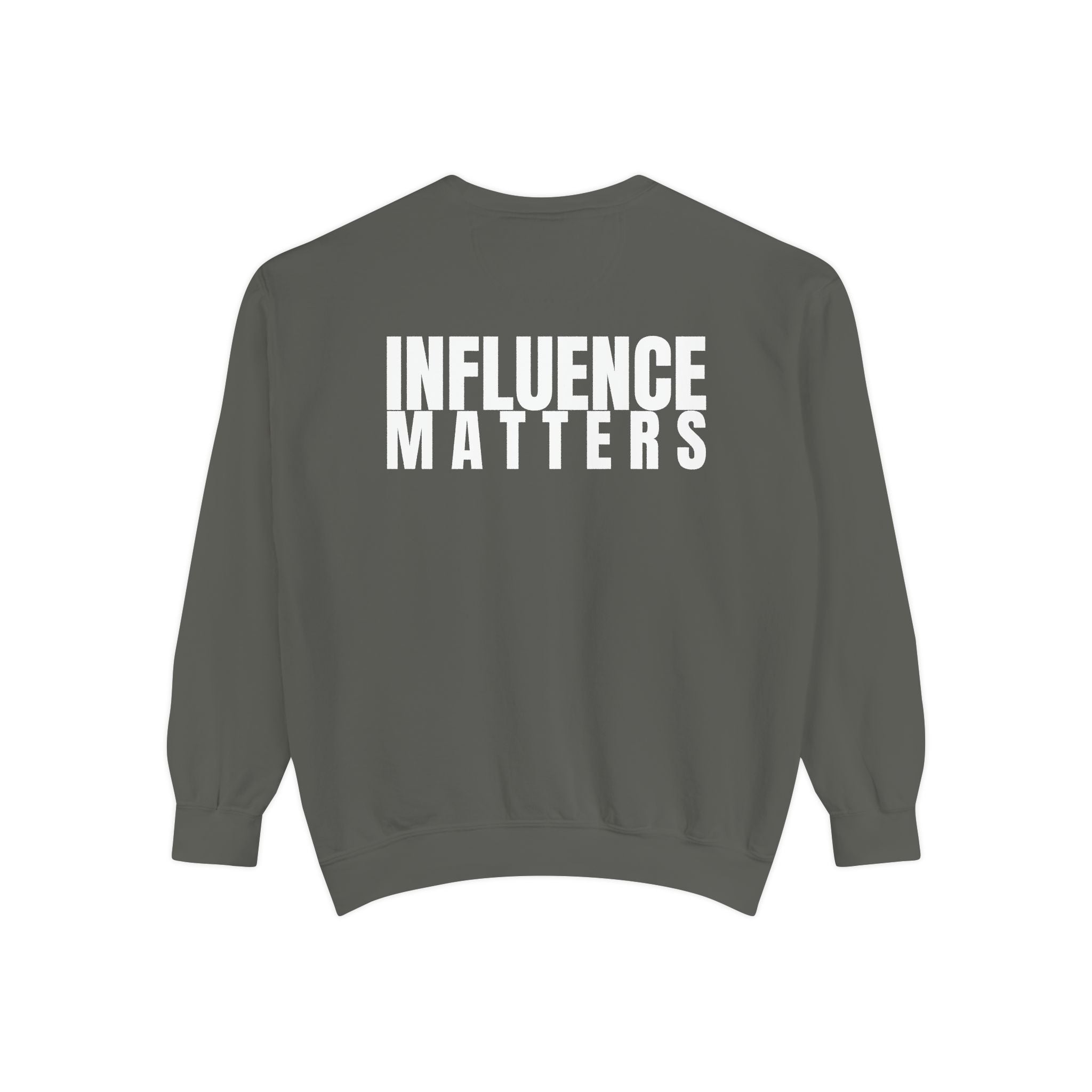Outcome Leadership Multi Color Cozy  “Influence Matters” Unisex Garment-Dyed Sweatshirt for Everyday Comfort