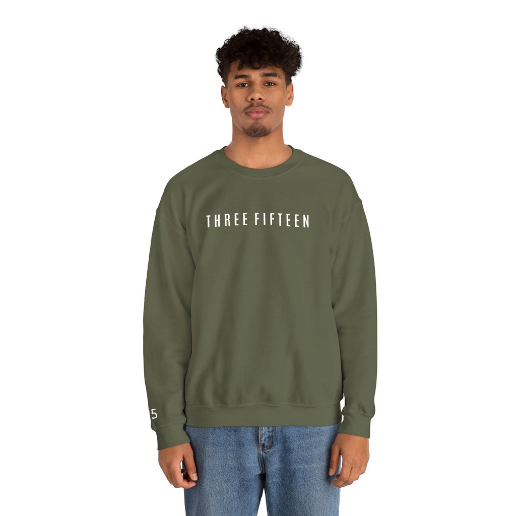 15 - Three Fifteen Embroidered Crewneck Sweatshirt — Minimal Graphic Pullover