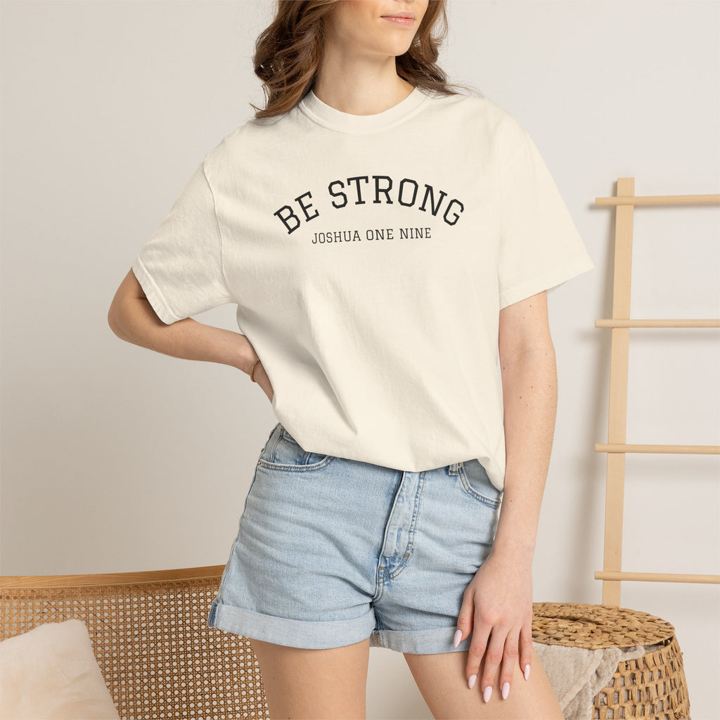 01 - Multi Colors  “Be Strong Joshua One Nine” Plain Back Store Graphic T-Shirt