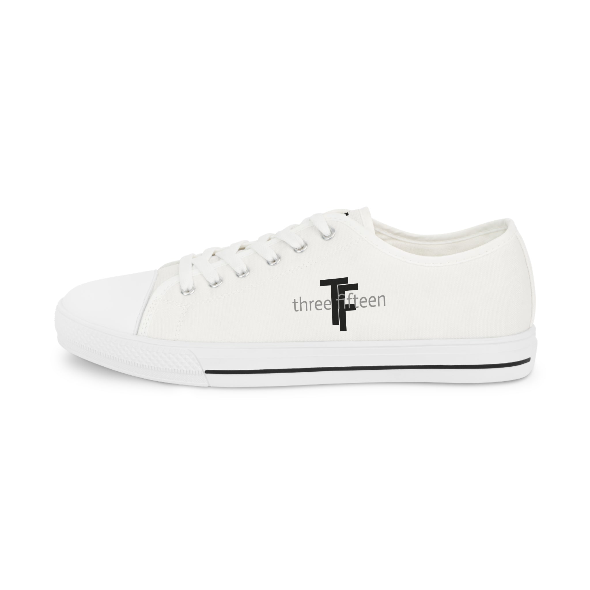 31 - Men's Low Top Sneakers TF — Minimal Grey Canvas Shoes with '315' Side Graphic